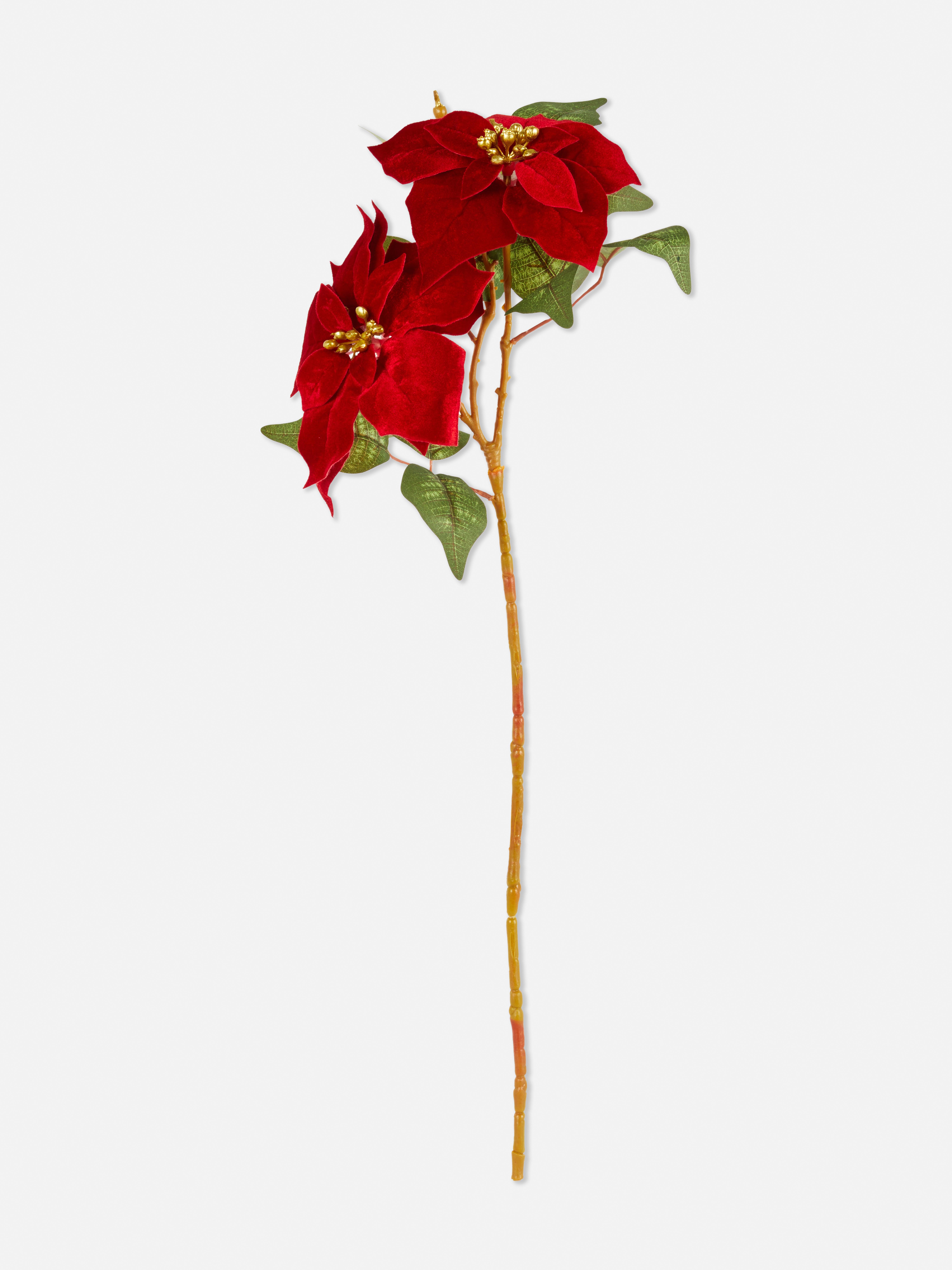 Faux Poinsettia Spray Decoration