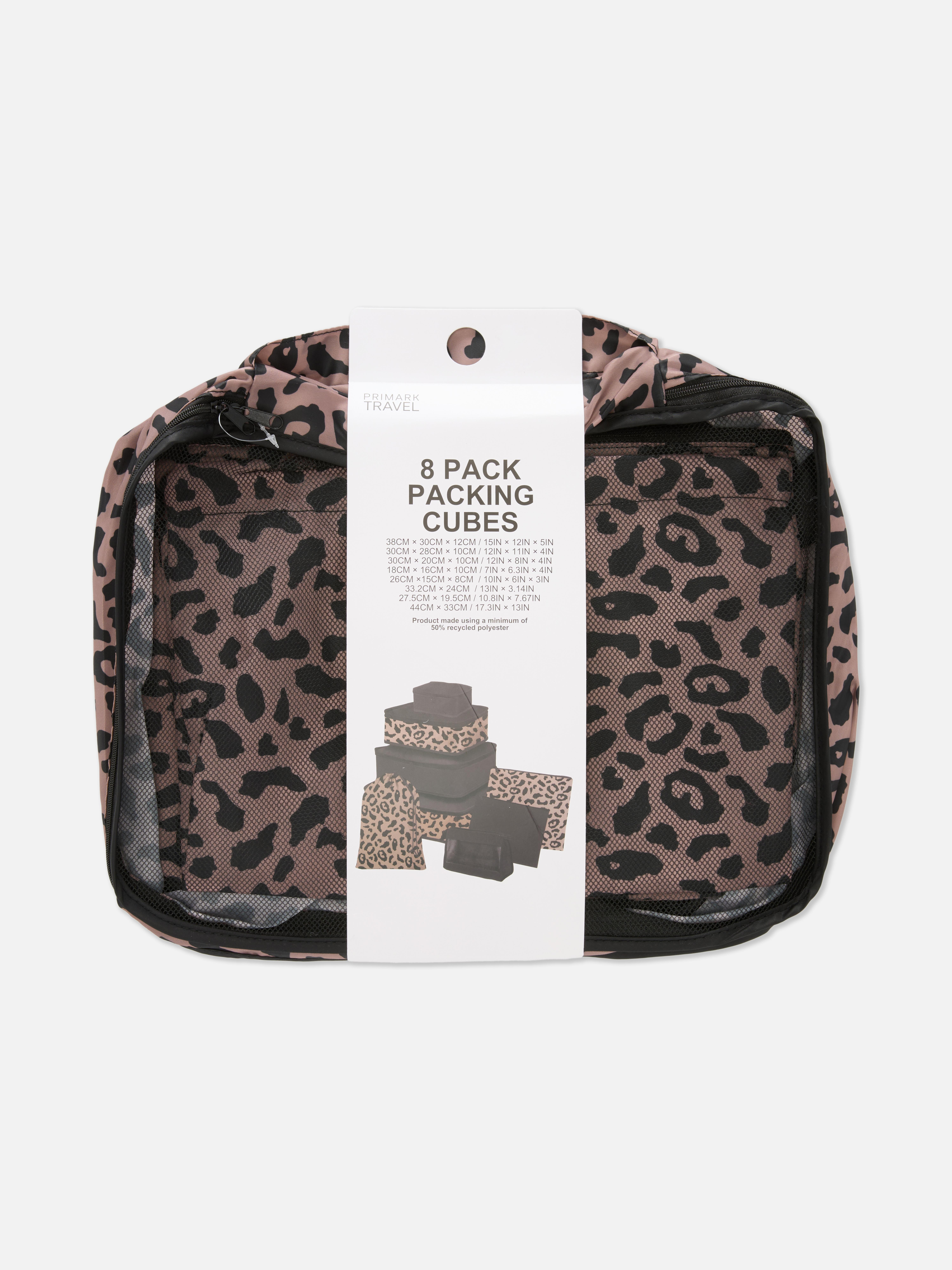 Lot de 8 cubes de rangement à motif animalier