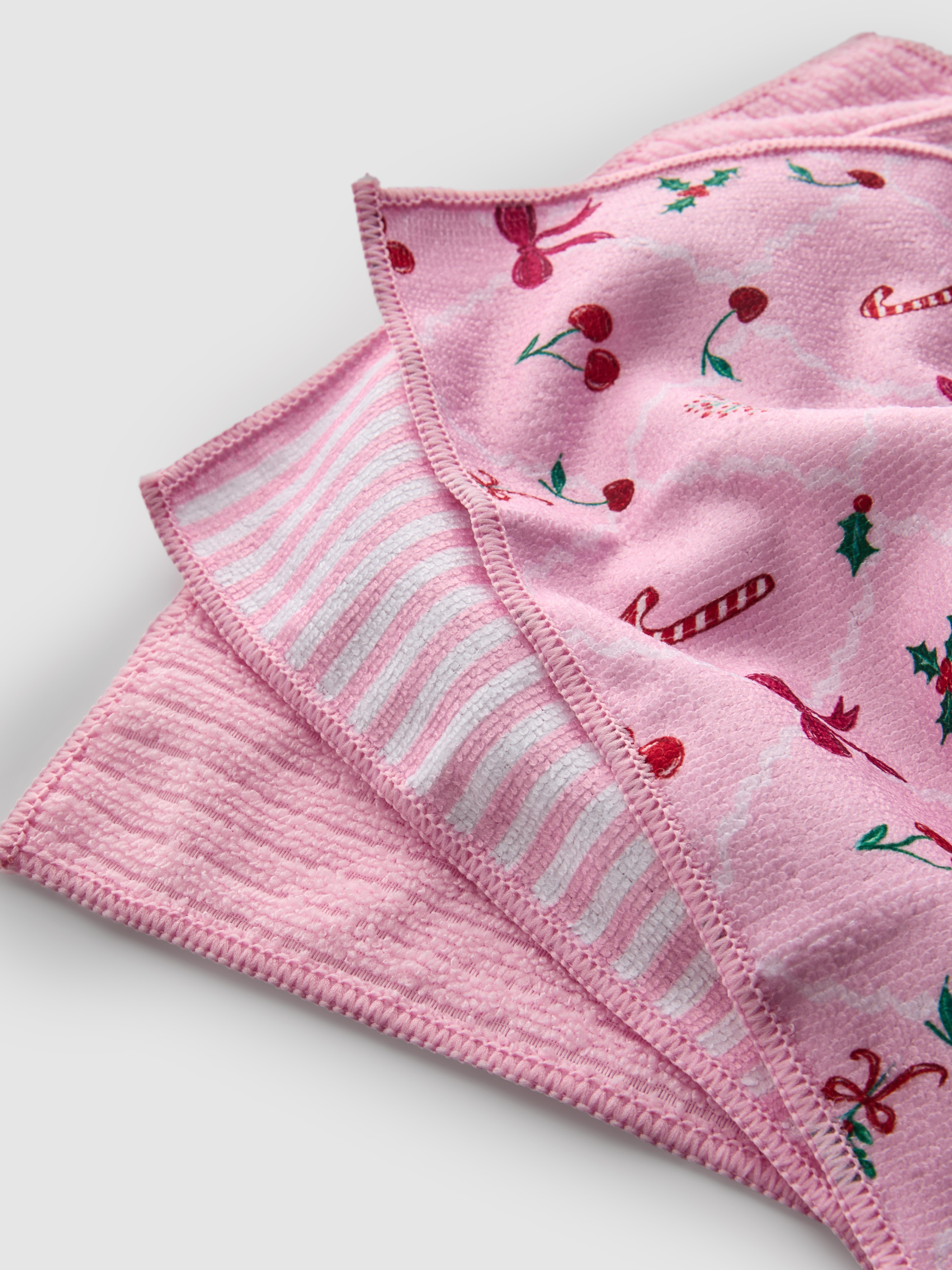 3pk Christmas Microfibre Cloths