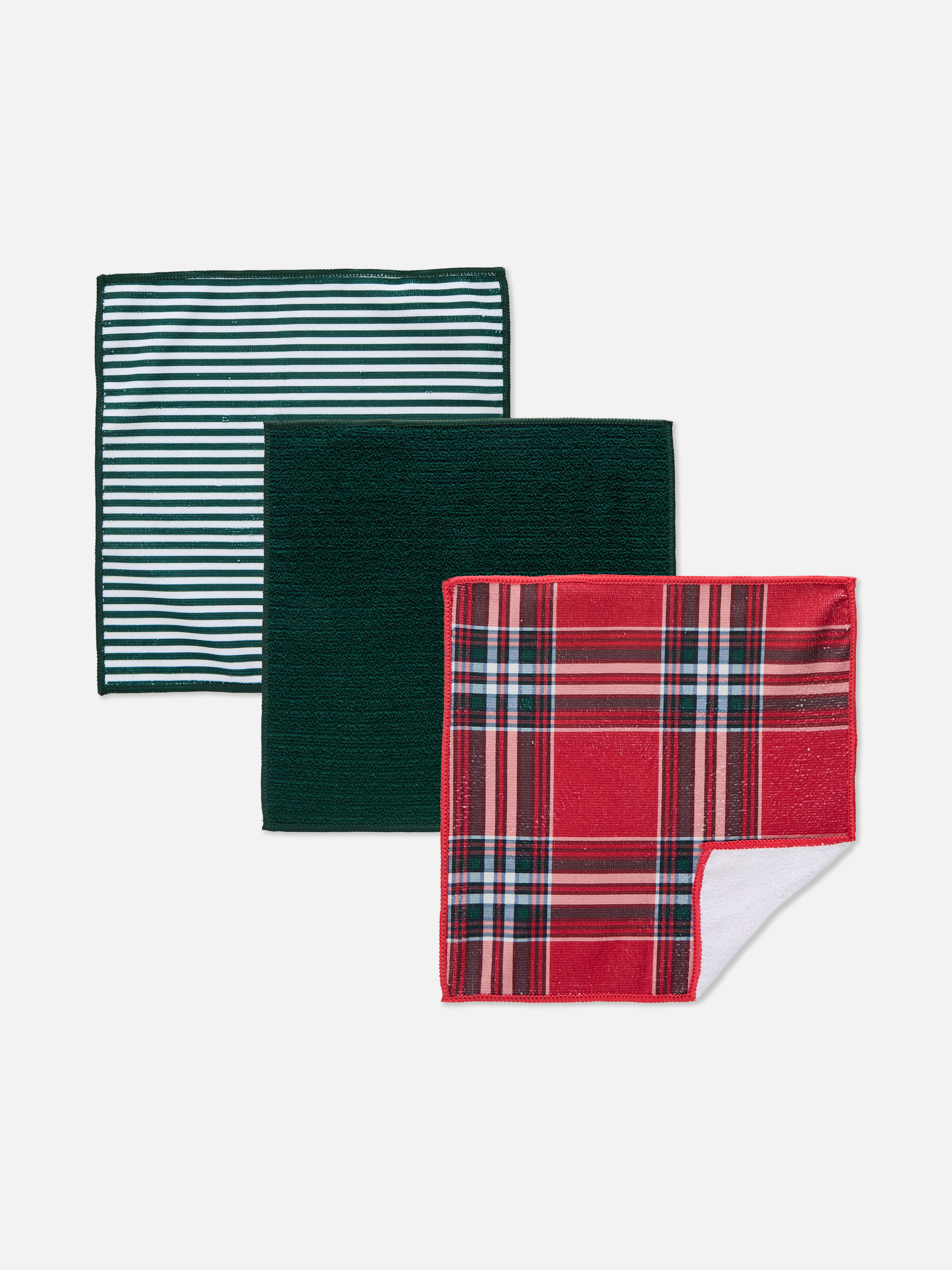 3pk Christmas Microfibre Cloths