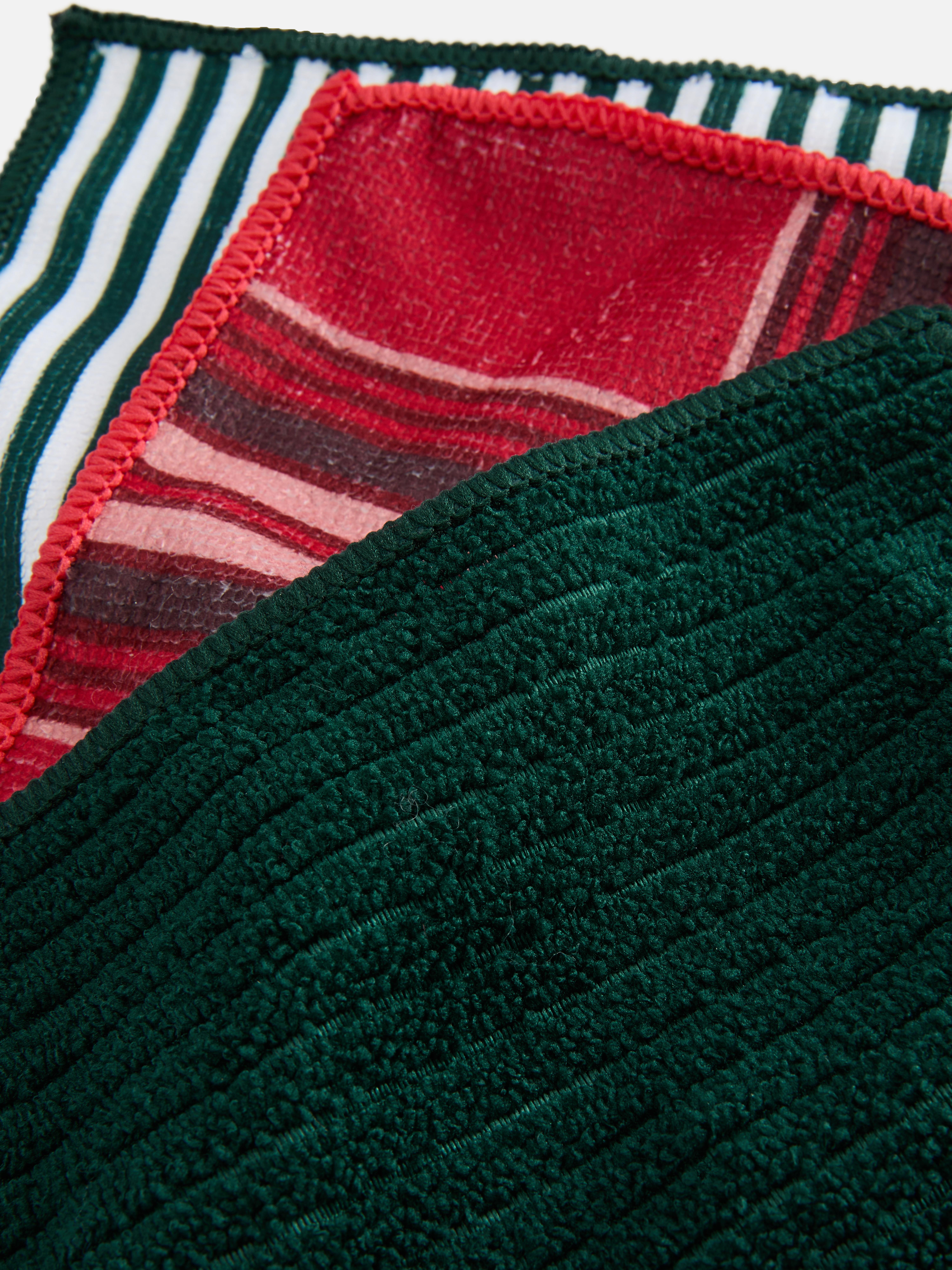 3pk Christmas Microfibre Cloths