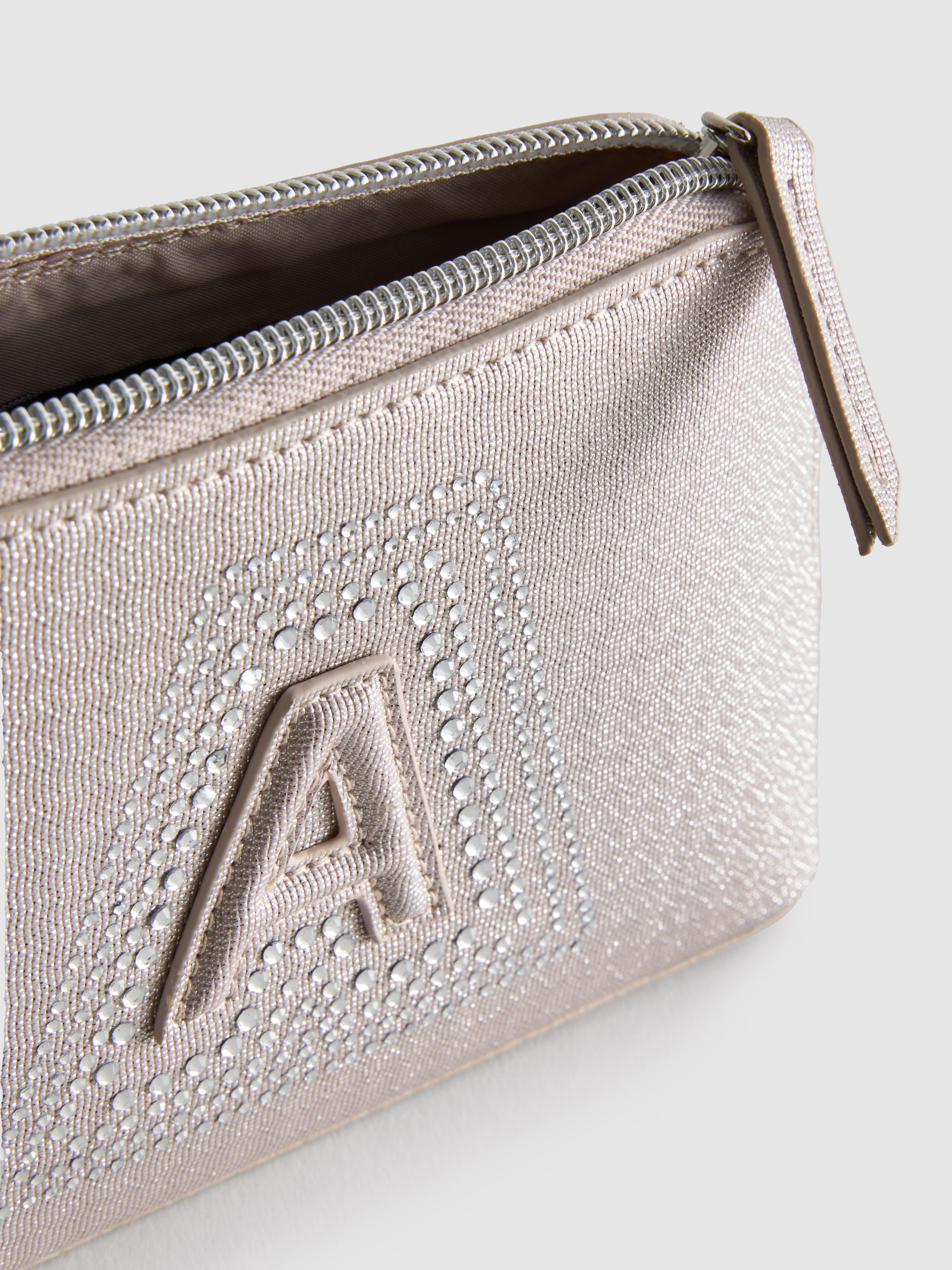 Diamanté Initial Mini Makeup Bag