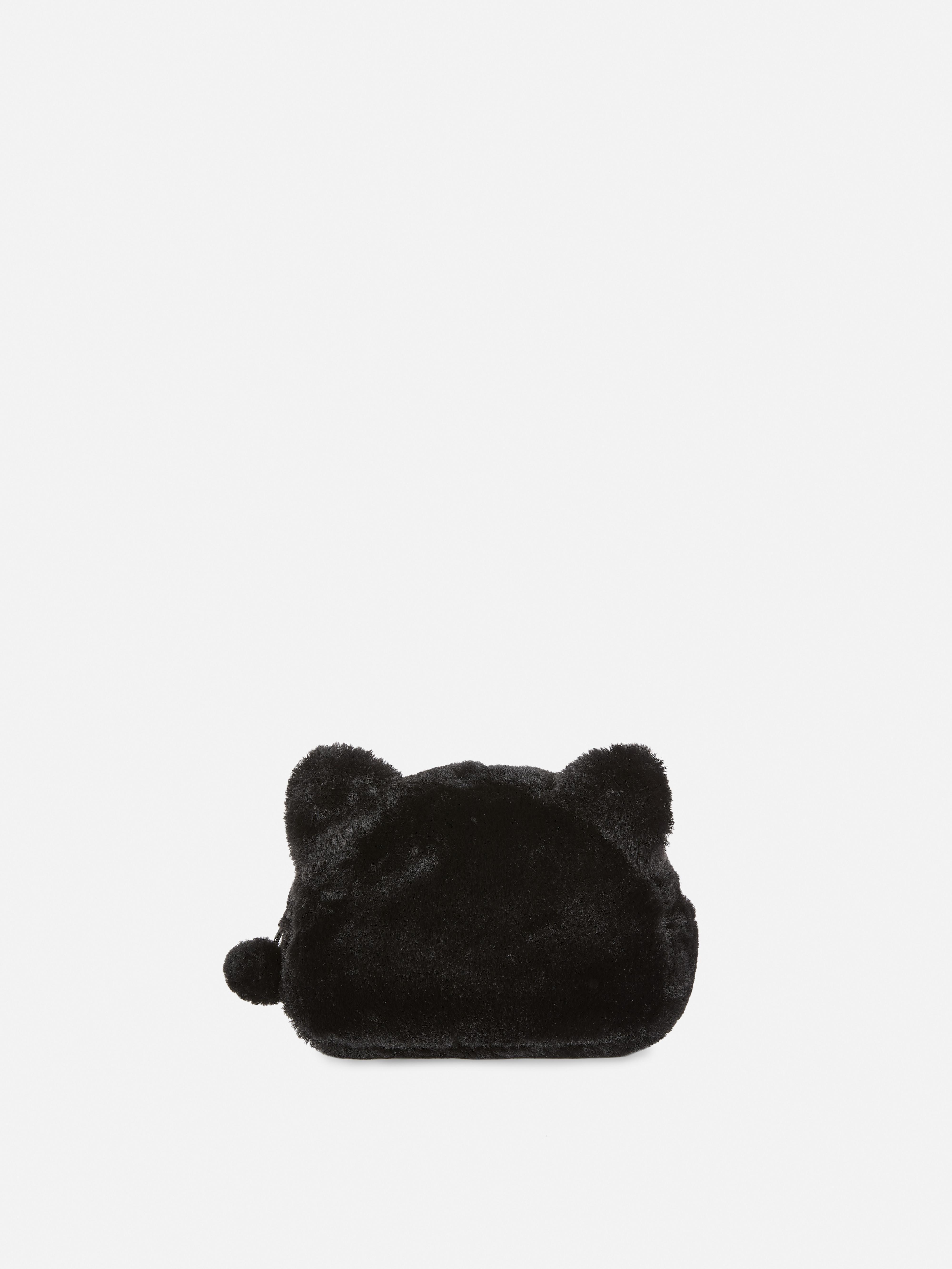 Faux Fur Cat Ear Makeup Bag