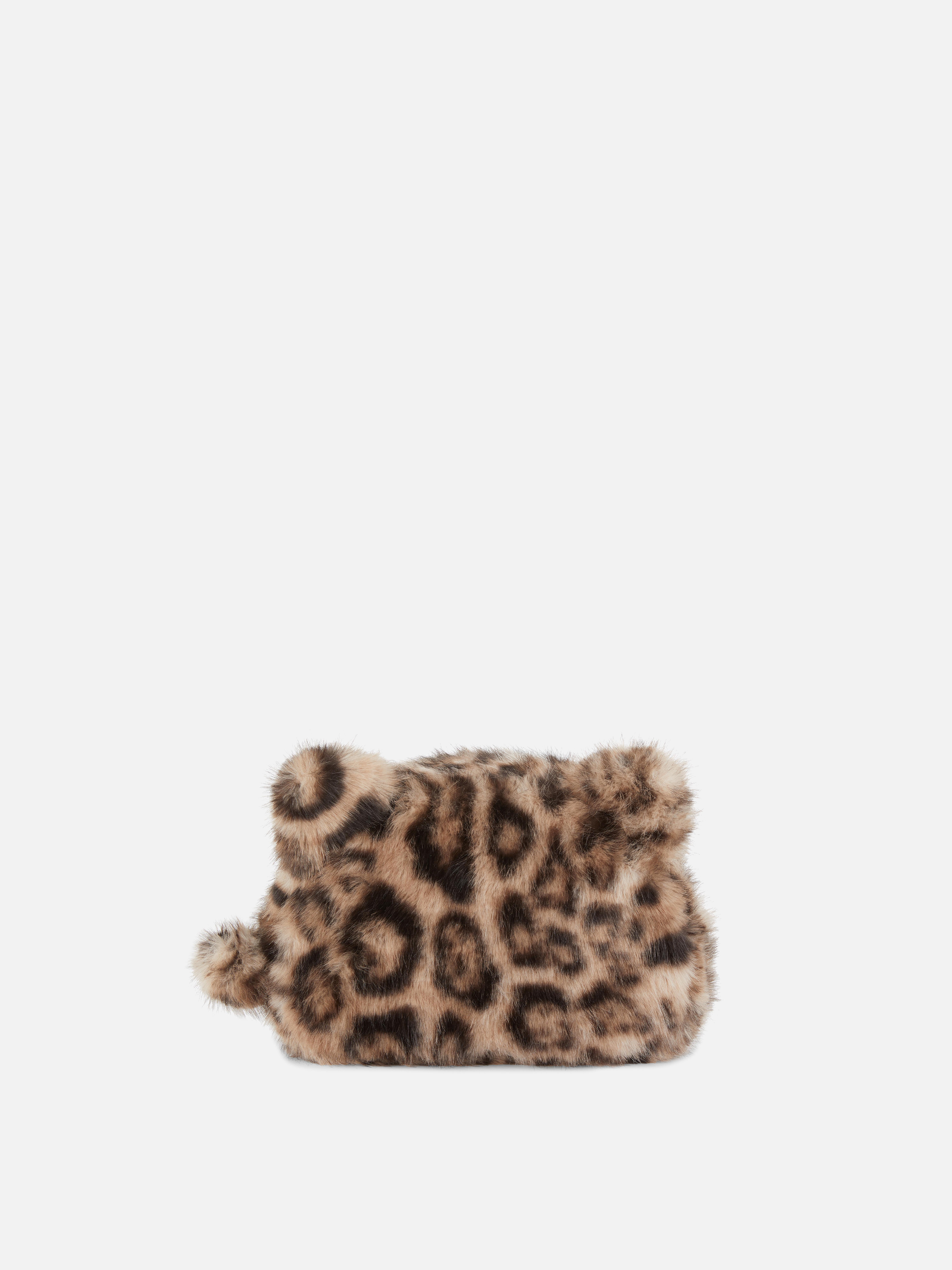 Faux Fur Cat Ear Makeup Bag