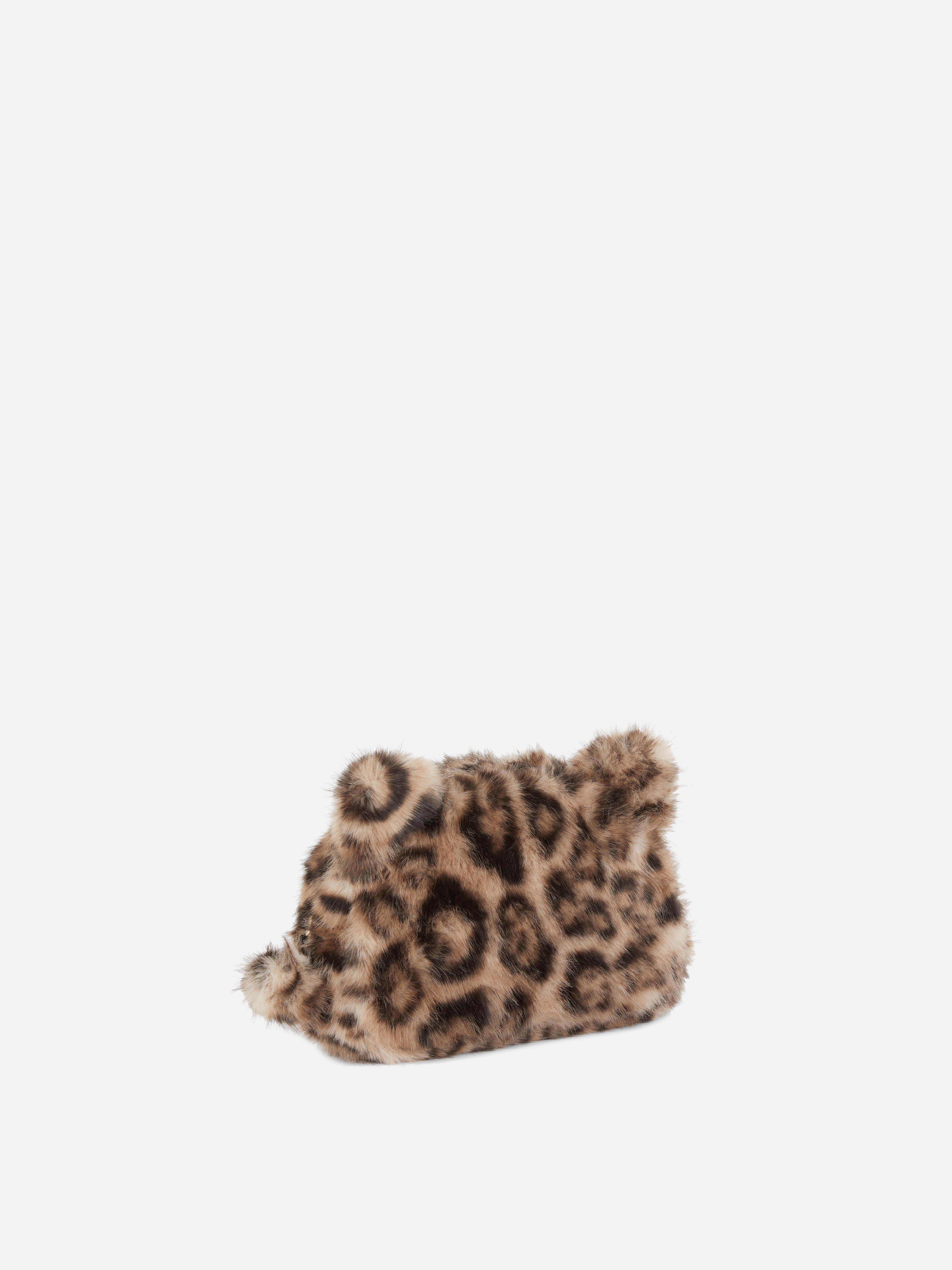 Faux Fur Cat Ear Makeup Bag