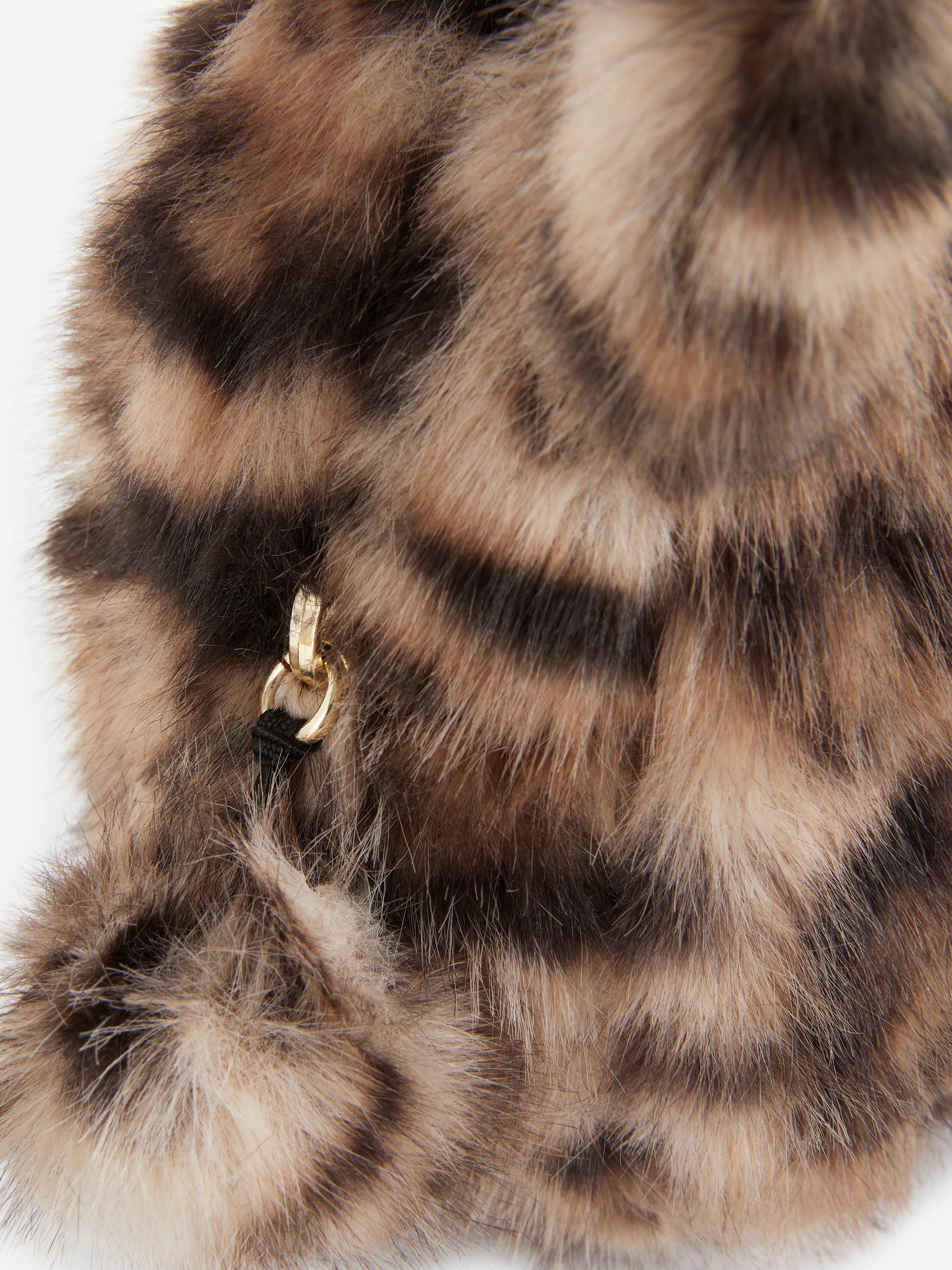 Faux Fur Cat Ear Makeup Bag