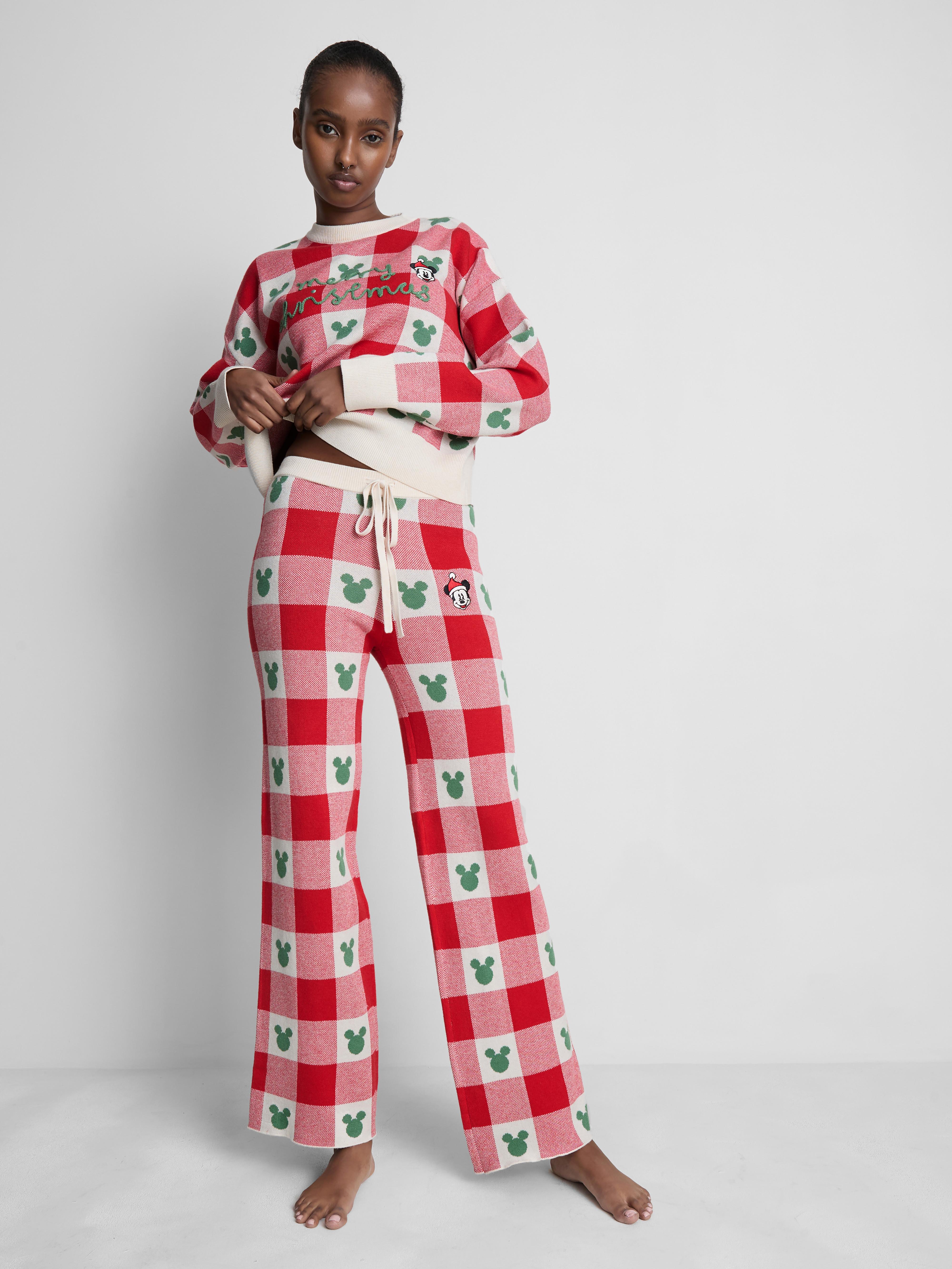 Disney's Mickey Mouse Gingham Christmas Trousers