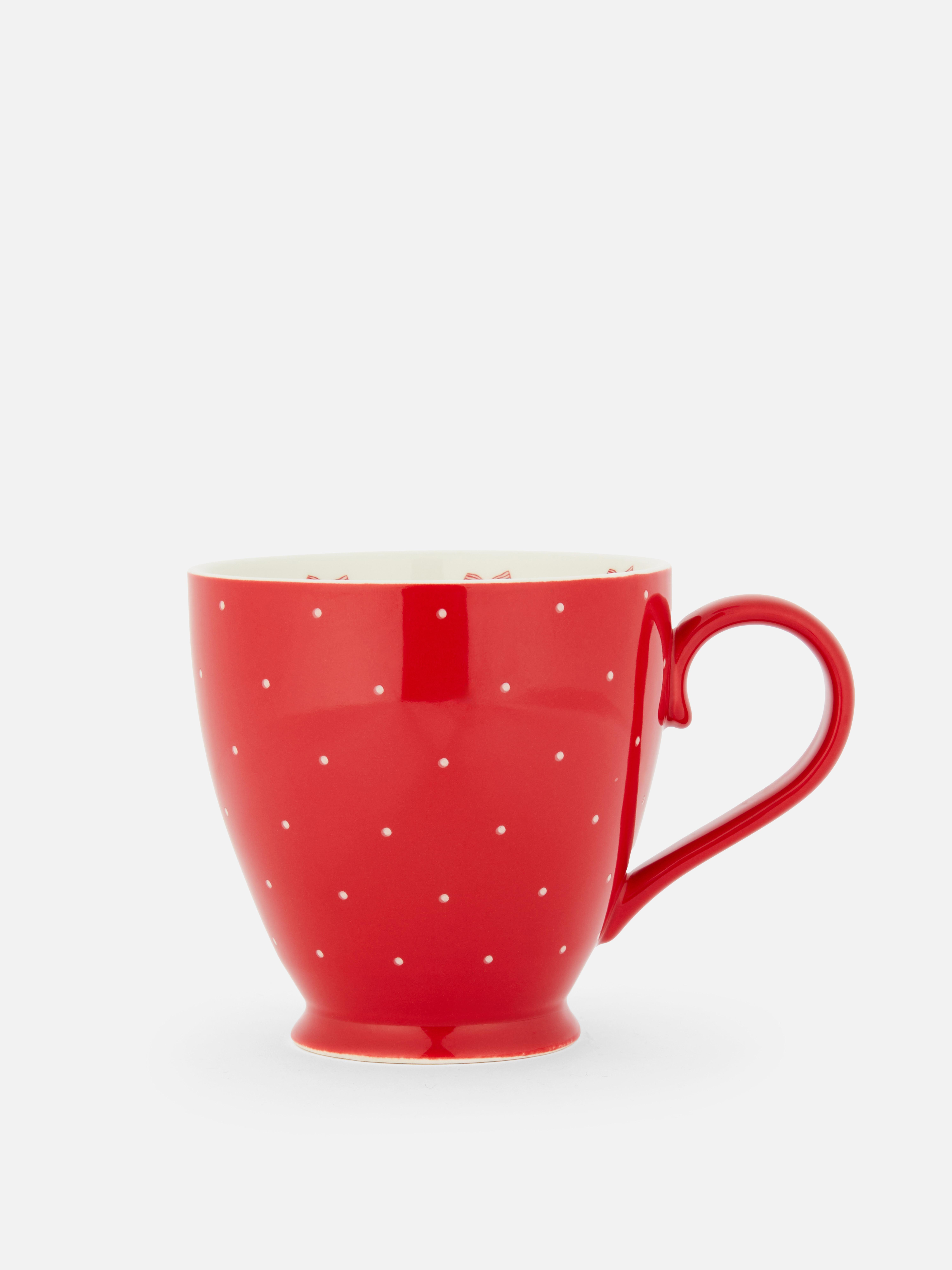 Weihnachtstasse mit Pünktchenmuster
