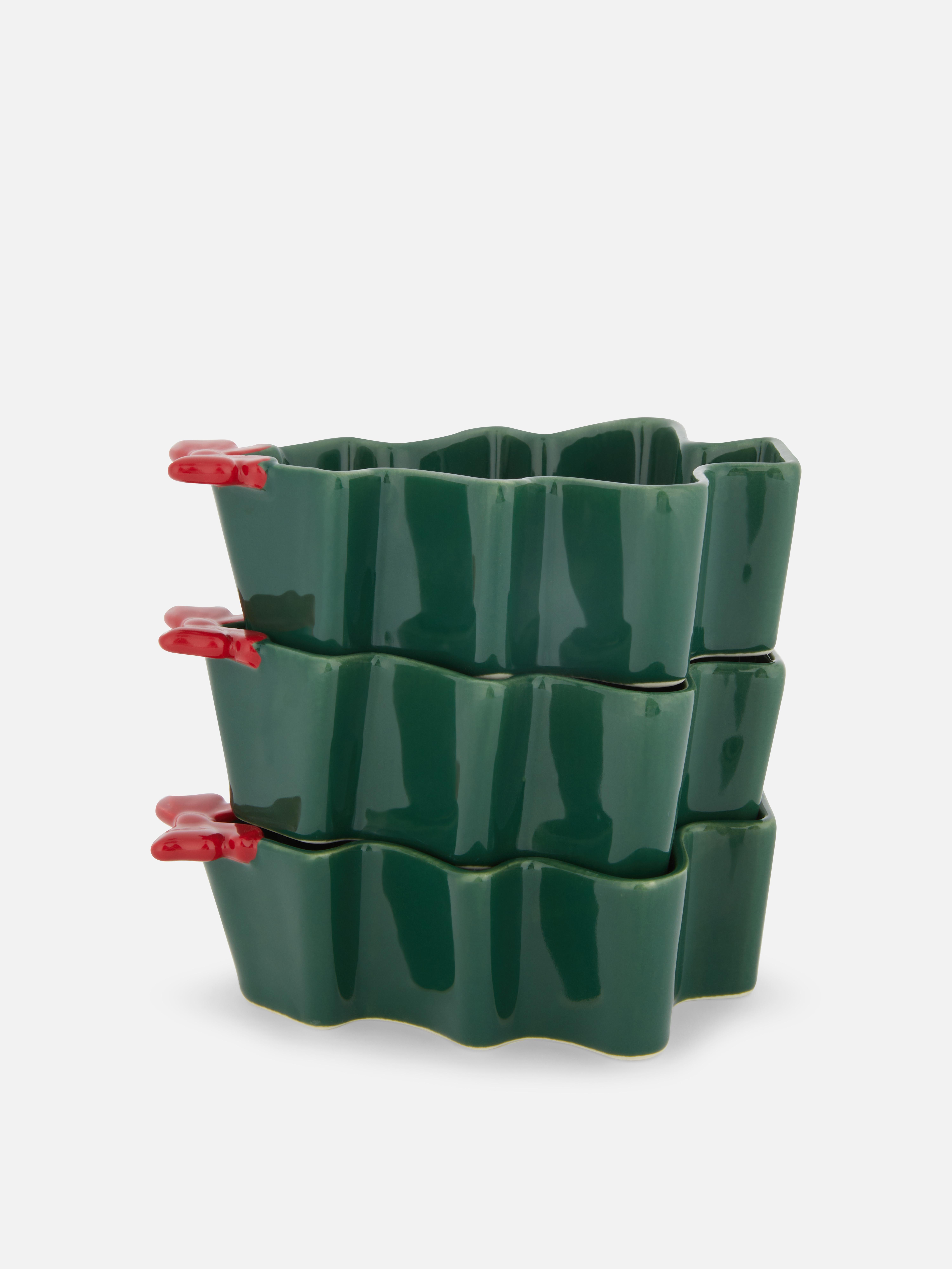 3pk Christmas Tree Pinch Bowls