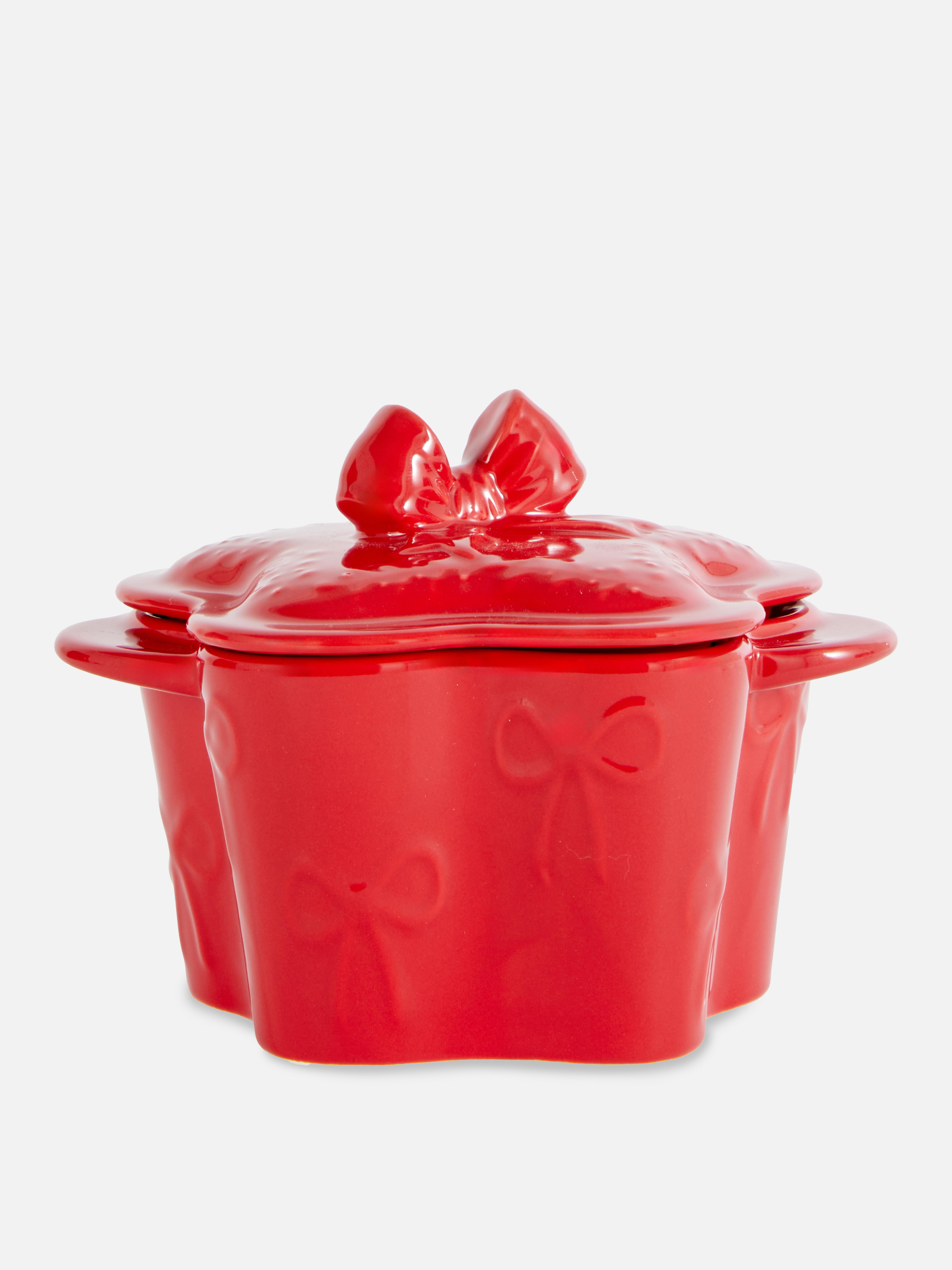 Kleine Auflaufform mit Schleife