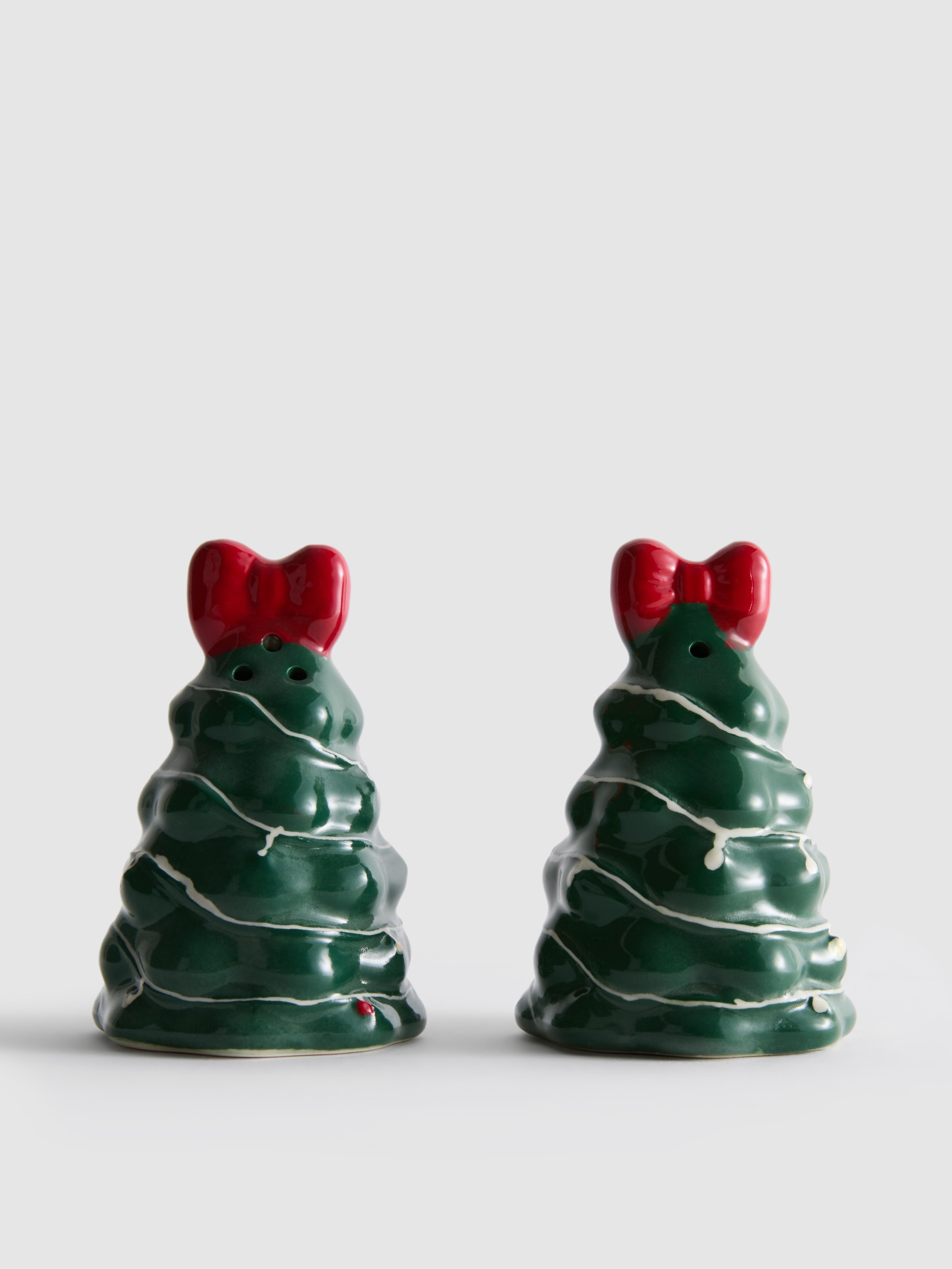 Salz- und Pfefferstreuer in Weihnachtsbaumform, 2er-Pack