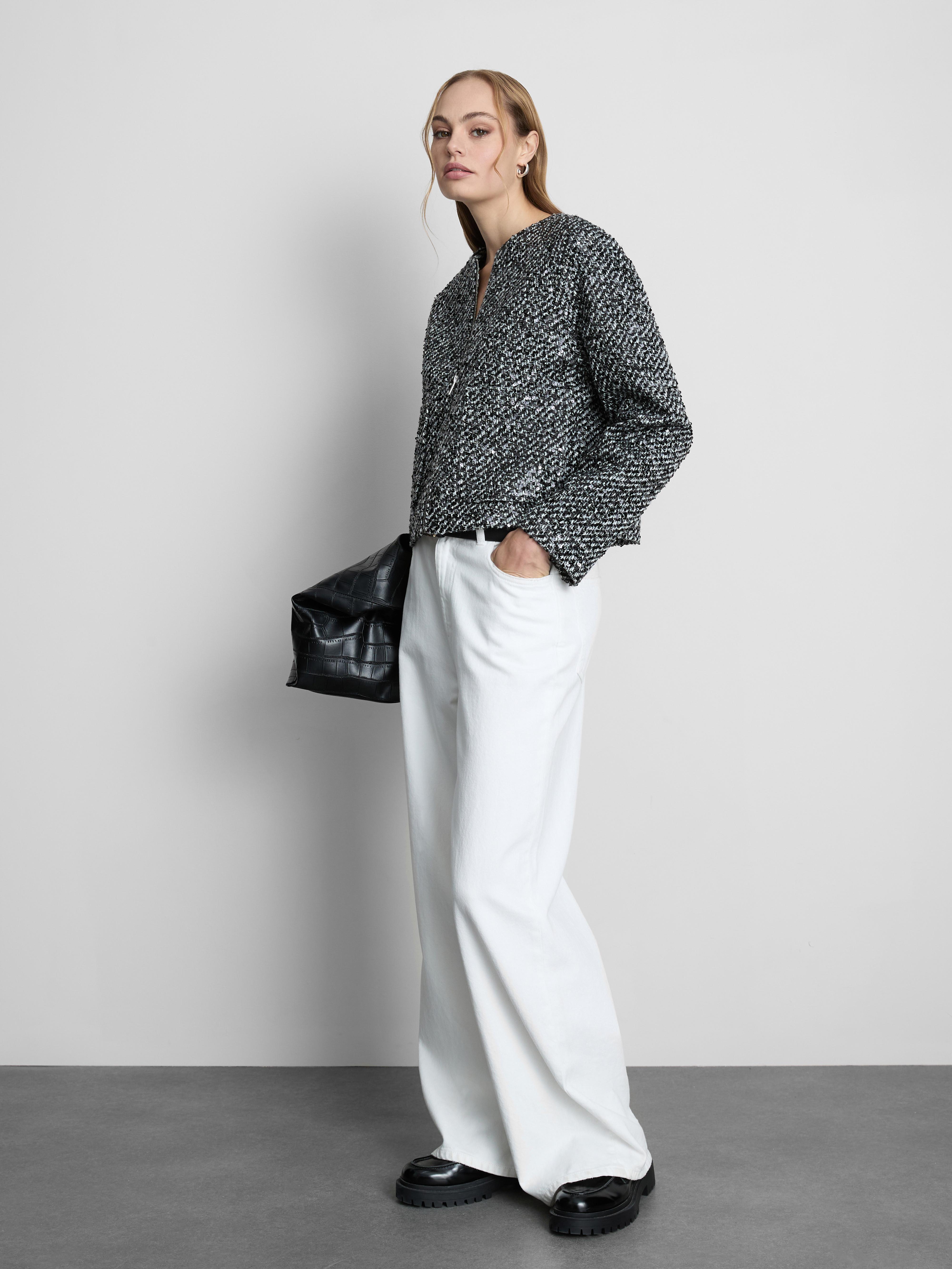 Sequin Zip-Up Jacket