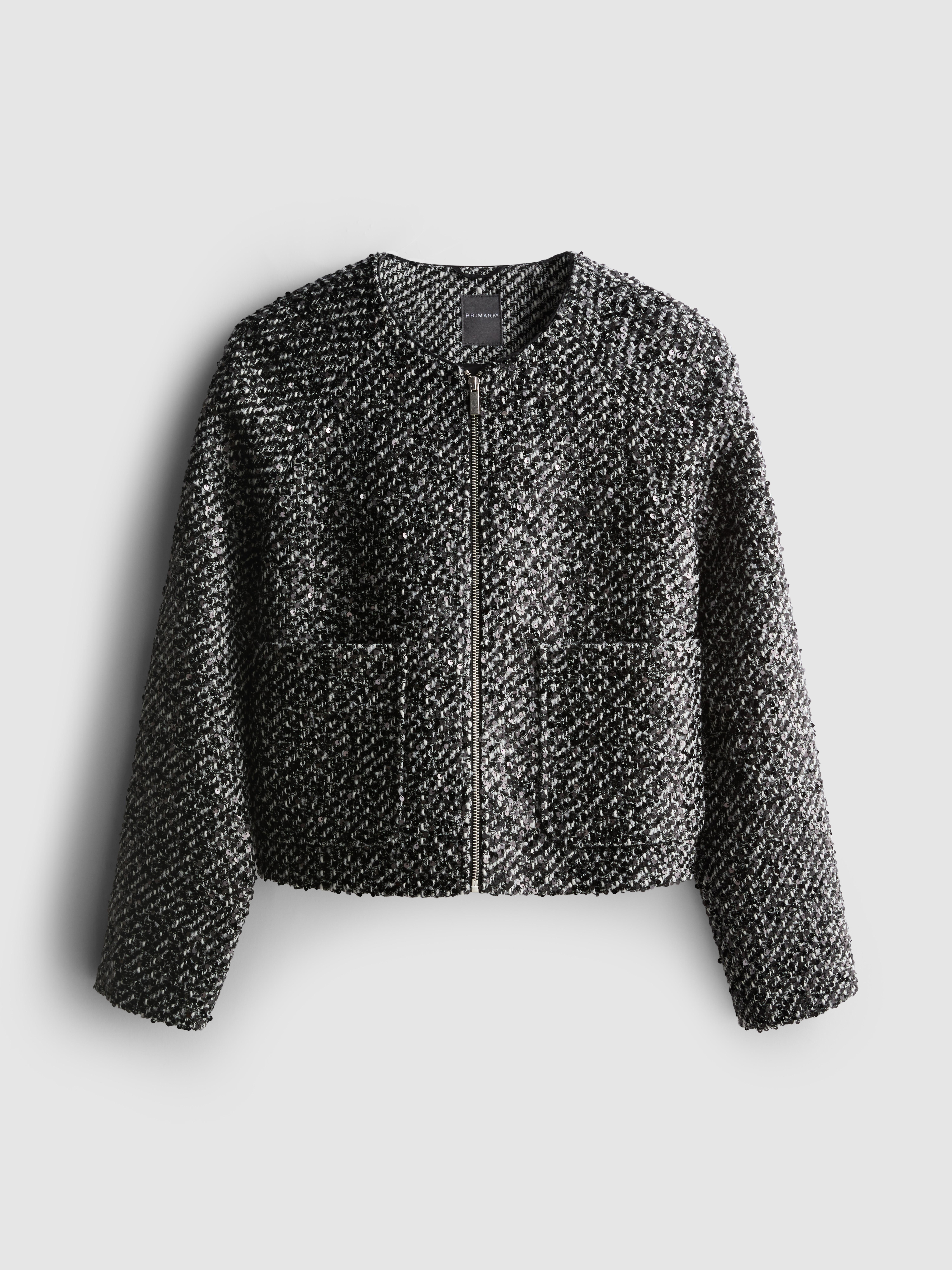 Sequin Zip-Up Jacket