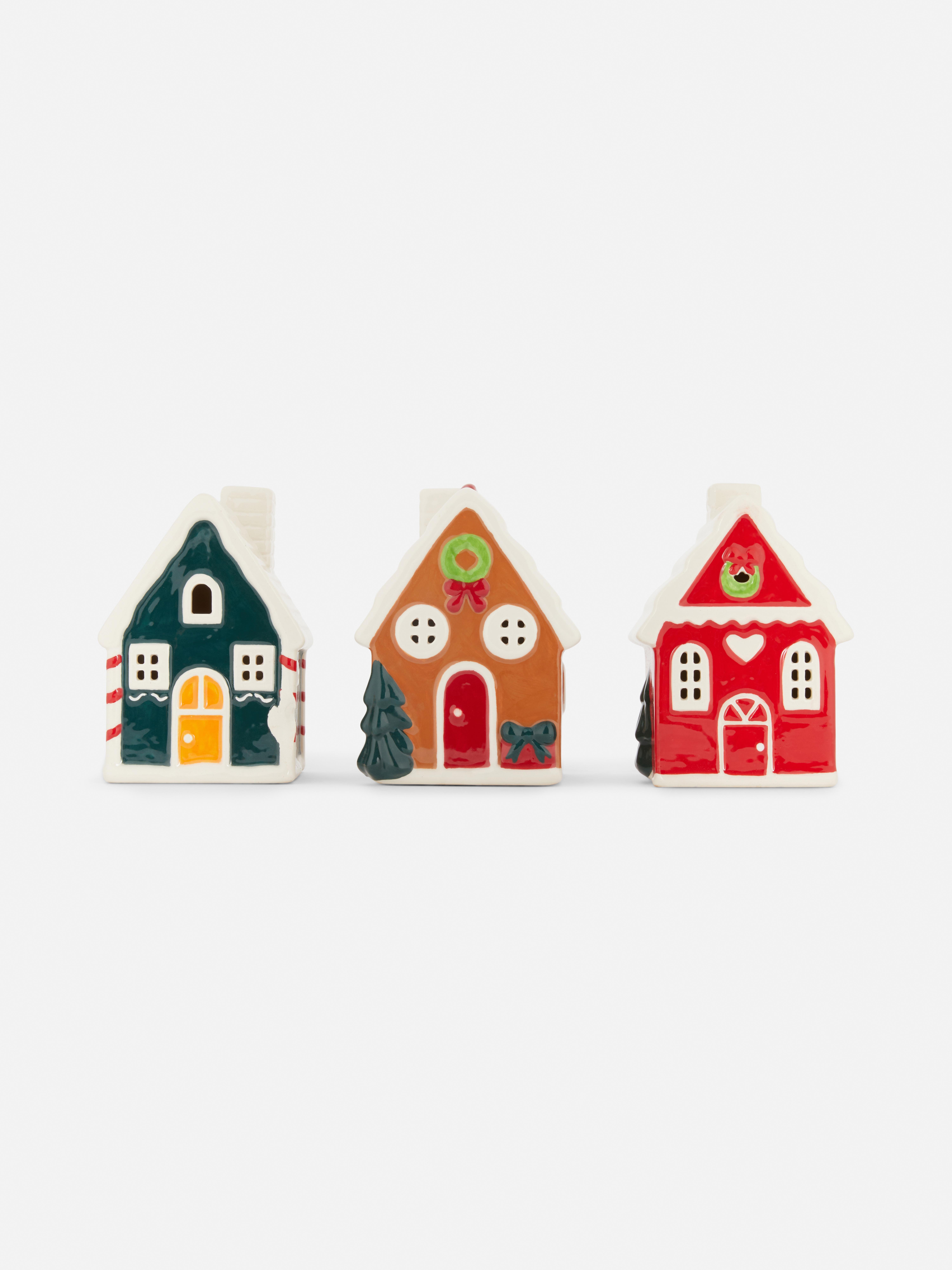 3pk LED House Christmas Ornaments