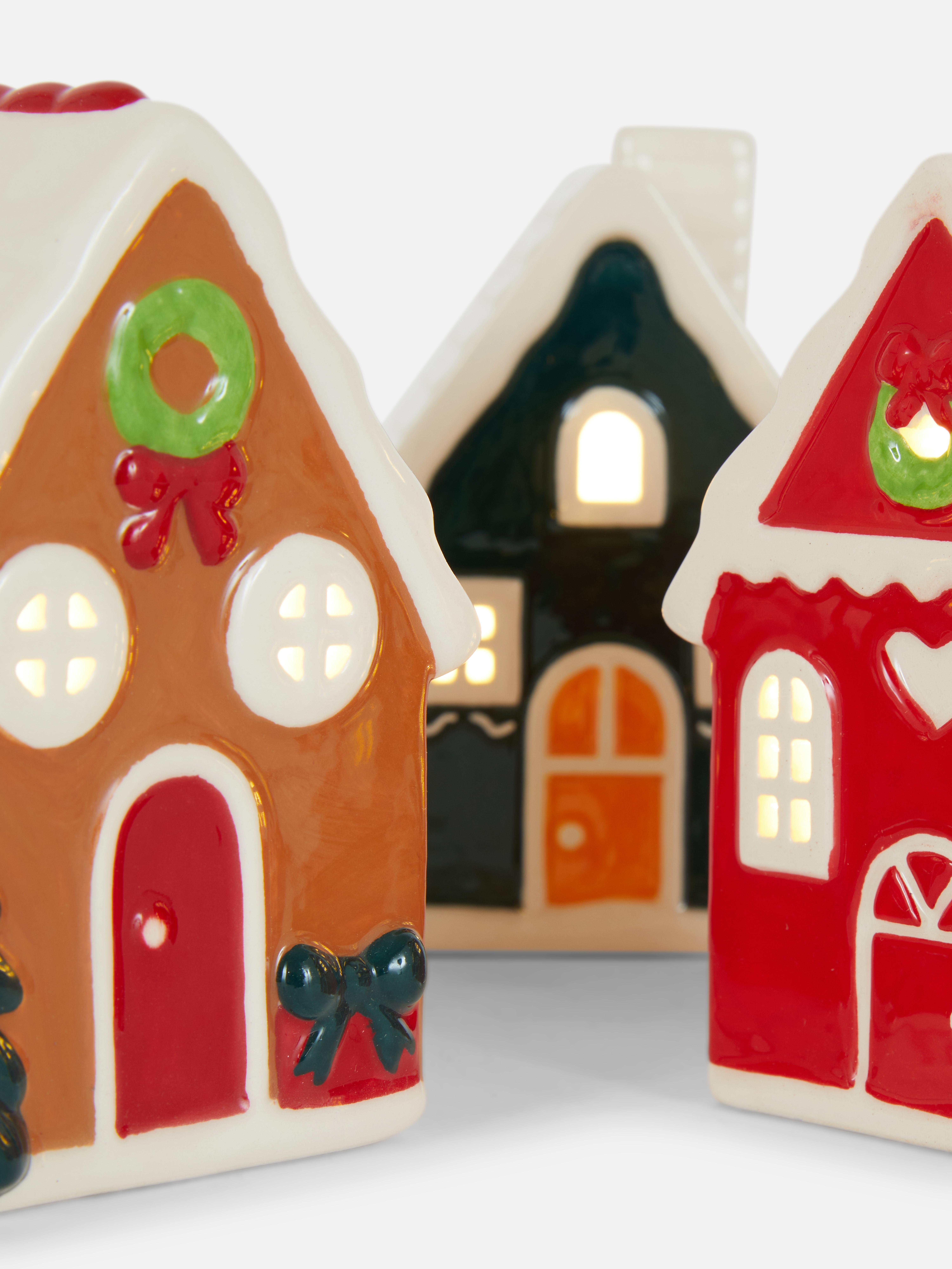 3pk LED House Christmas Ornaments