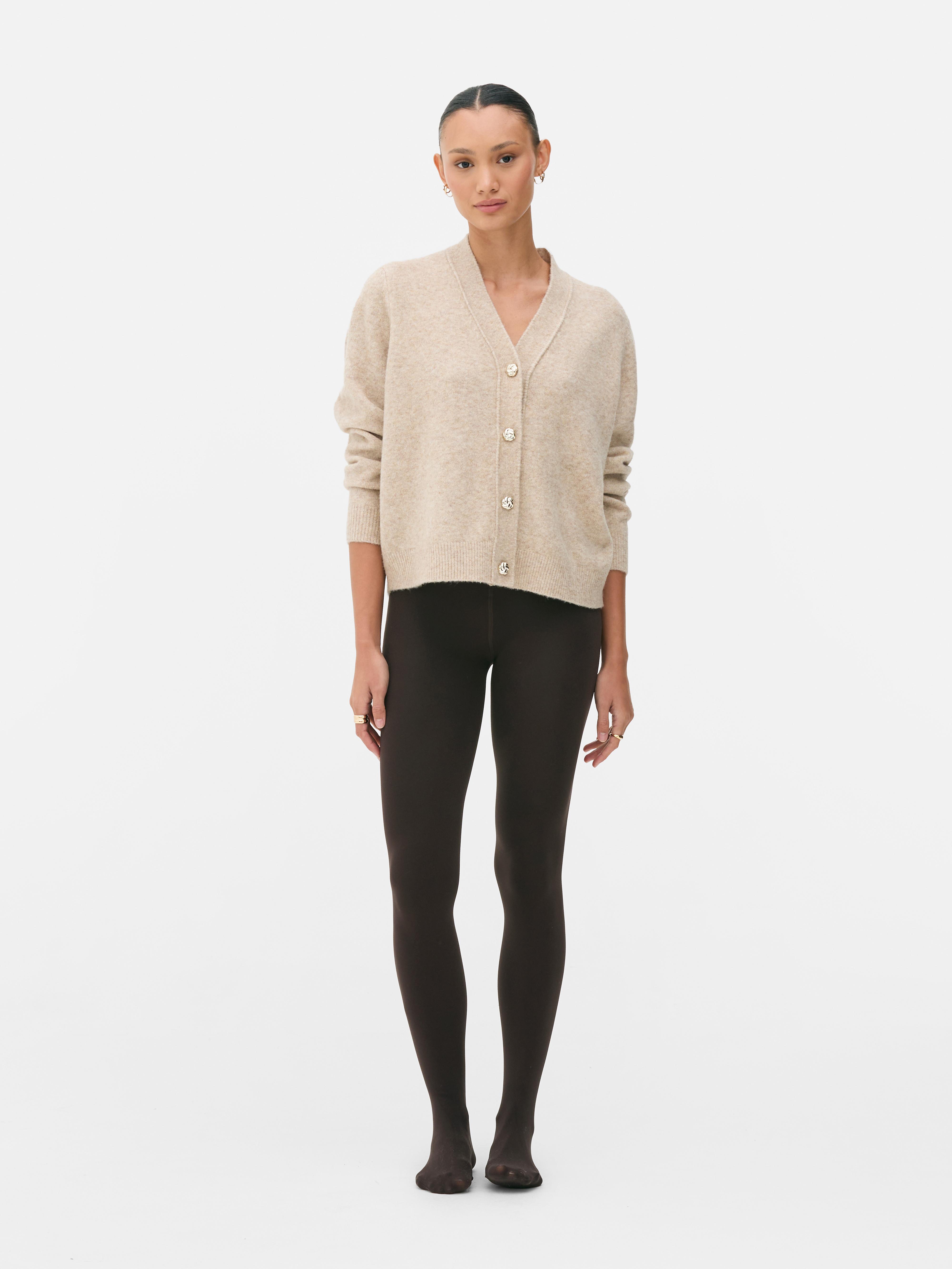 Brown Velvet Plush Tights