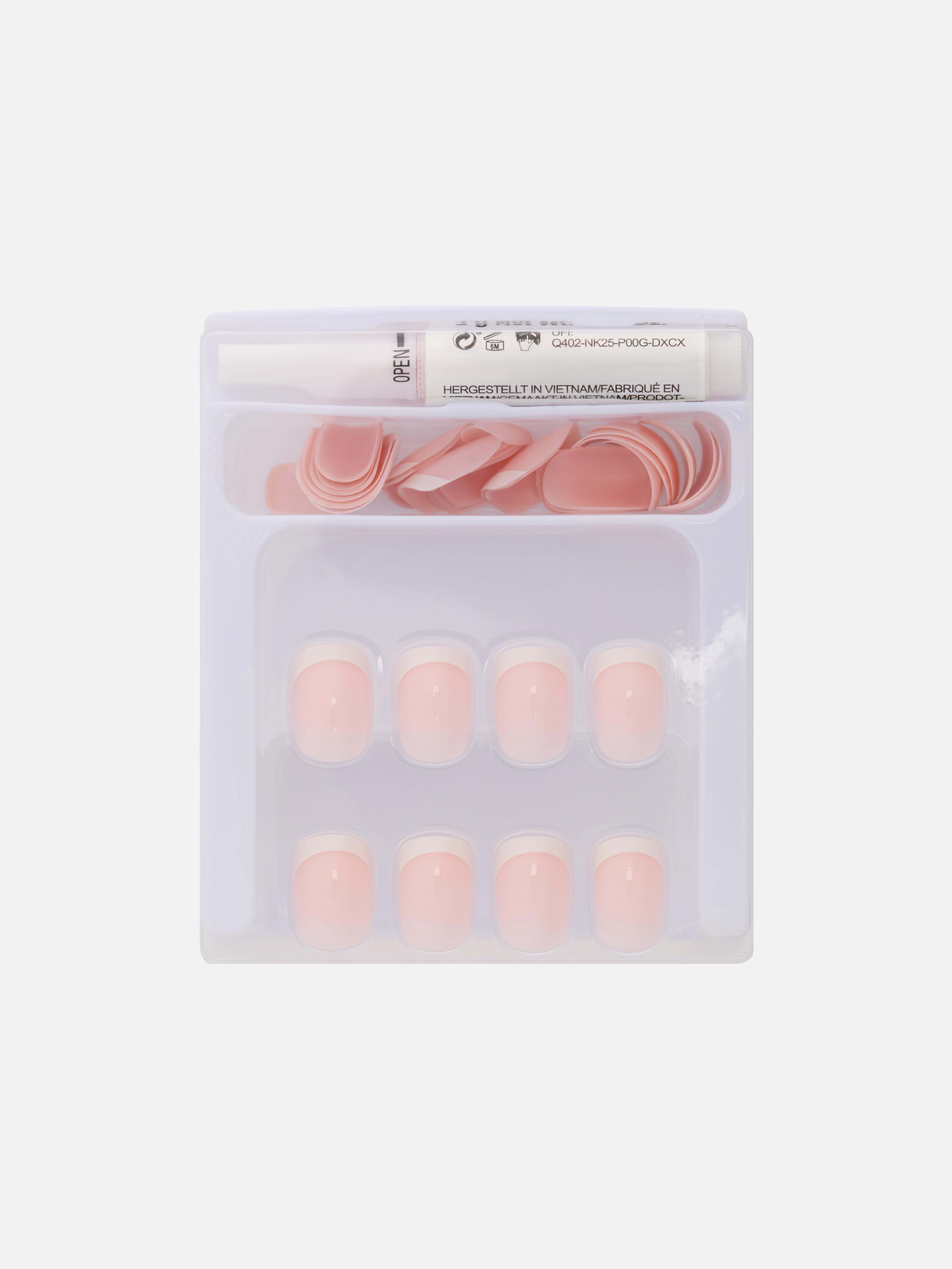 PS... French Tip Square Gloss False Nails