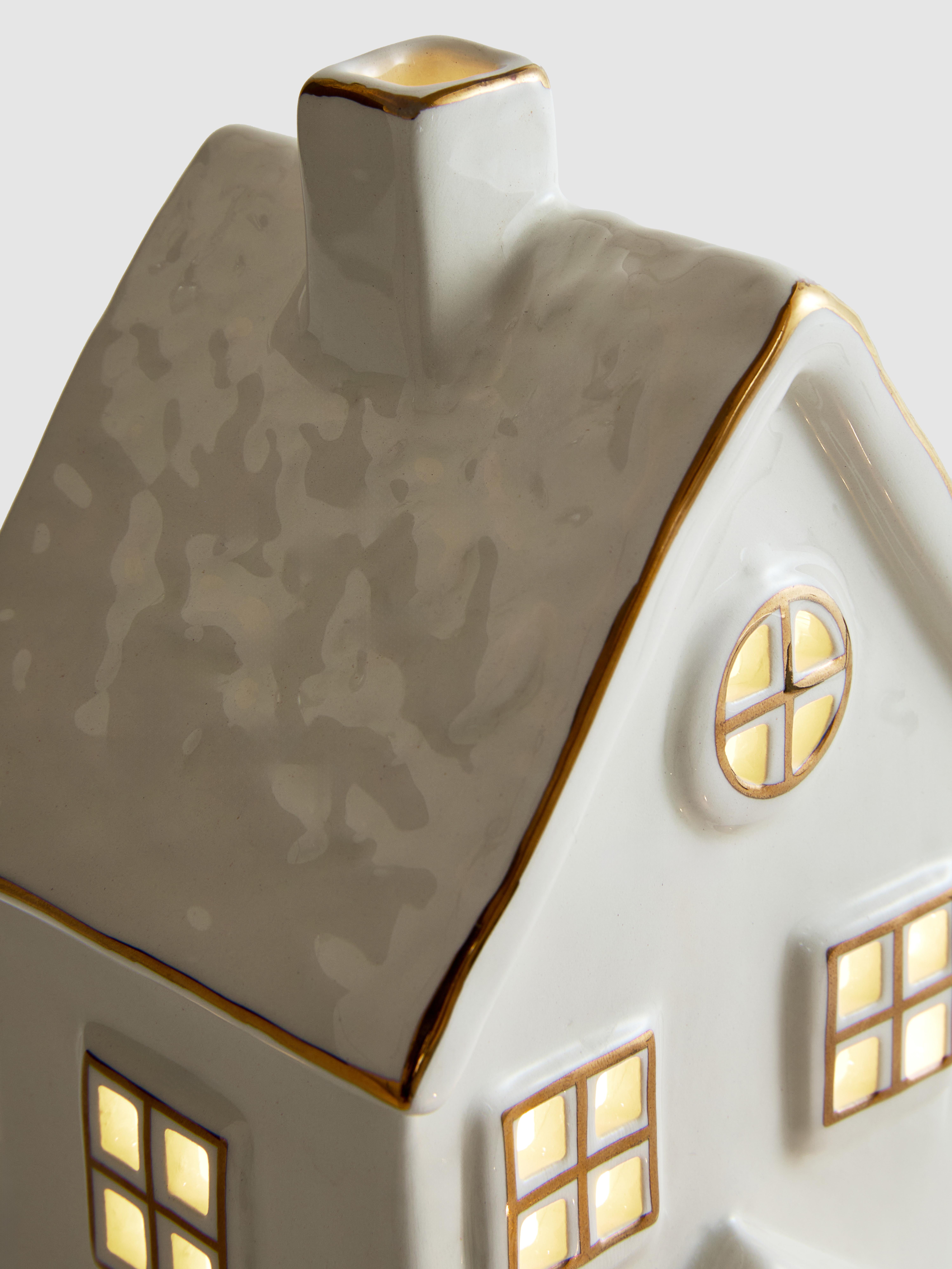 Ceramic LED House Ornament