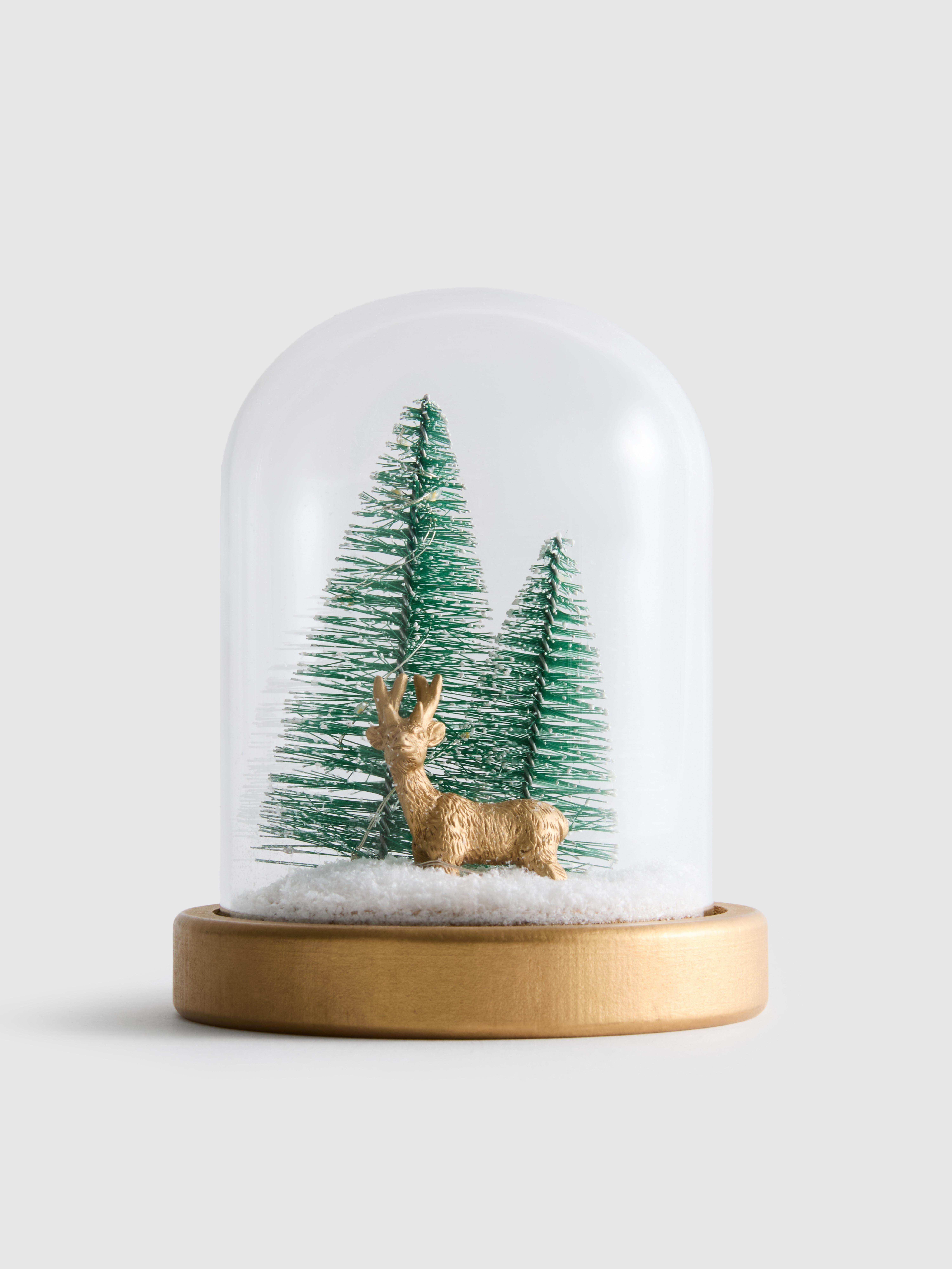Palla di neve natalizia con LED Oro