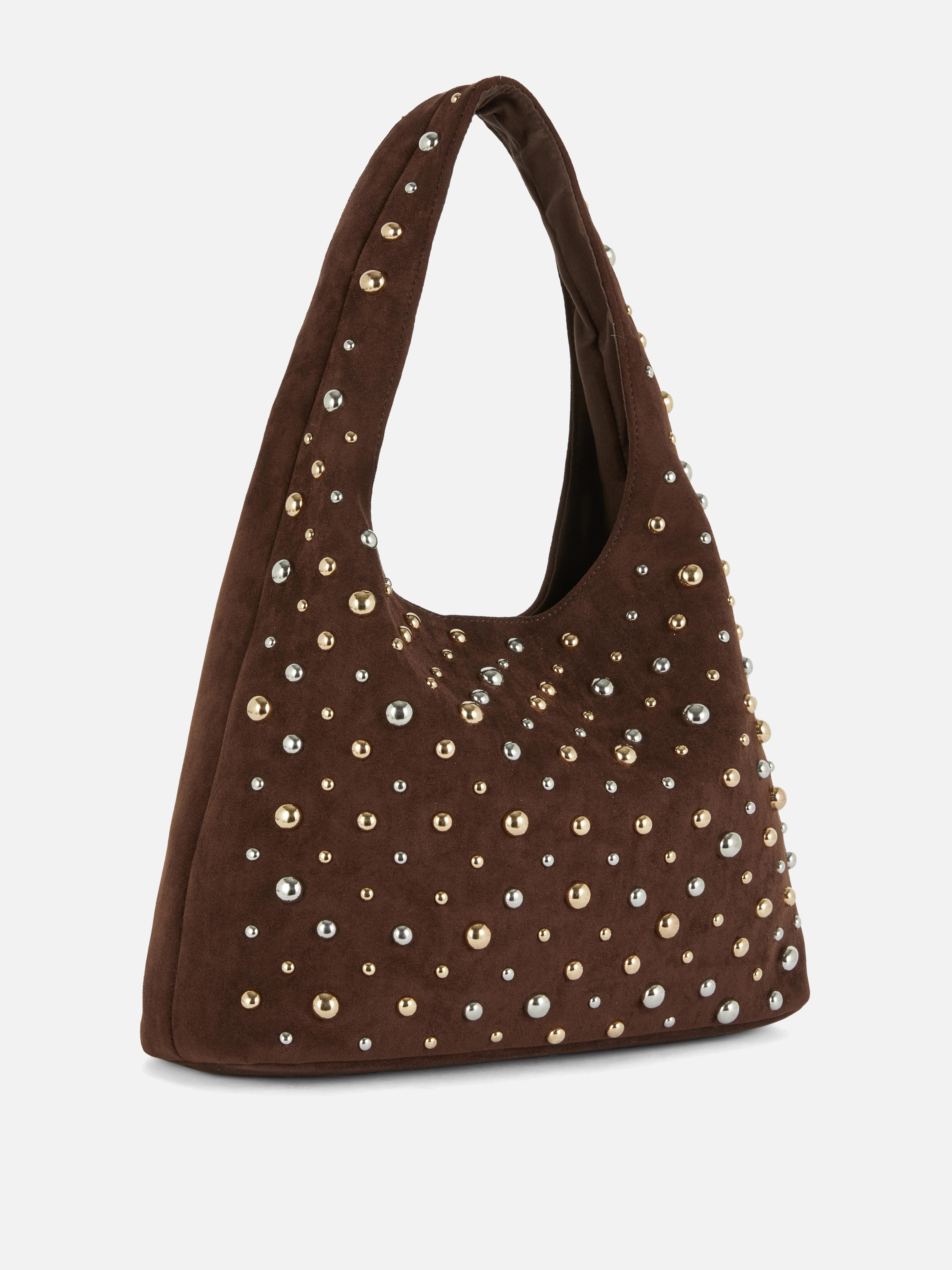 Mixed Metal Studded Tote