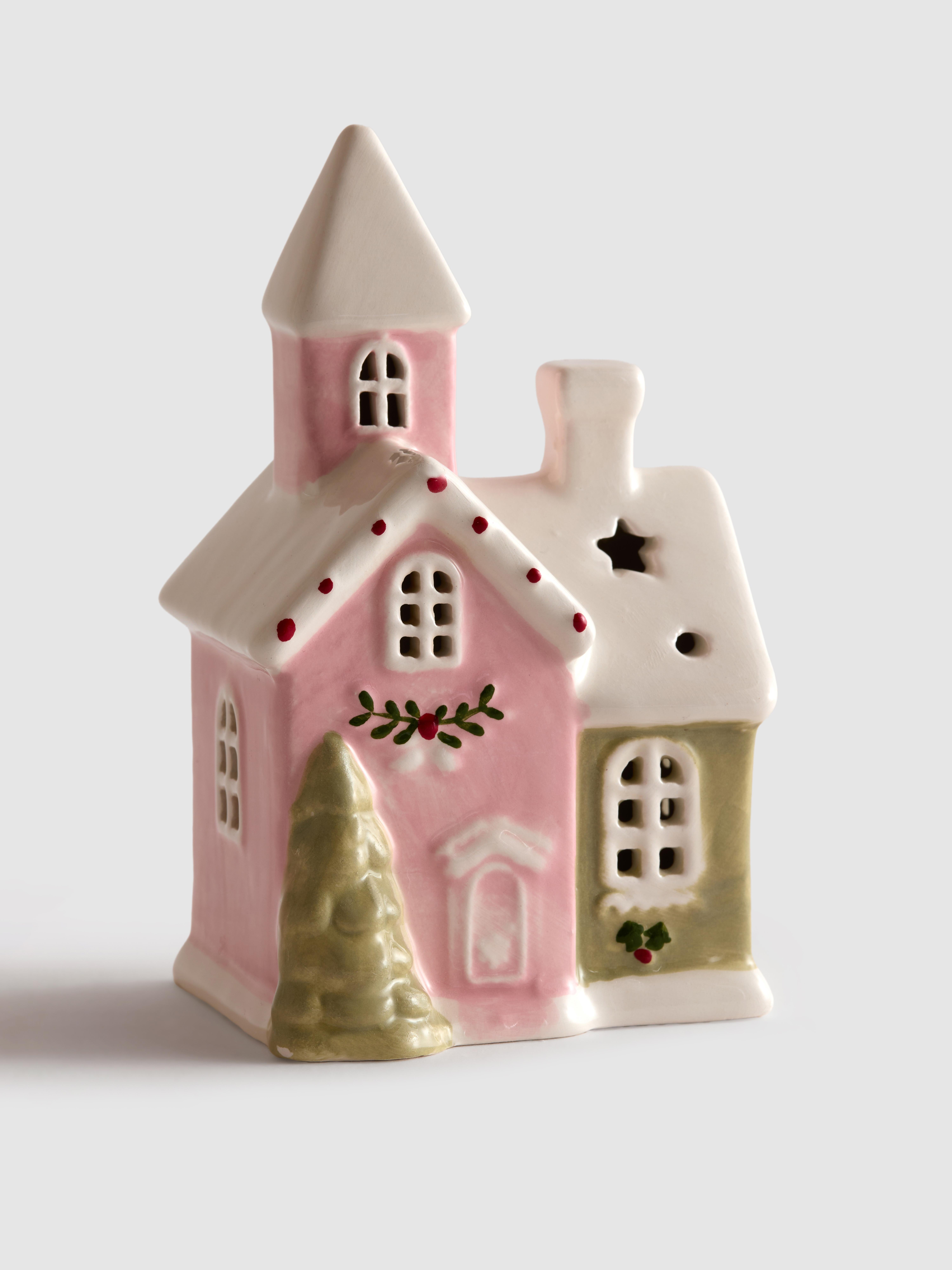 LED Christmas Building Decoration Pink