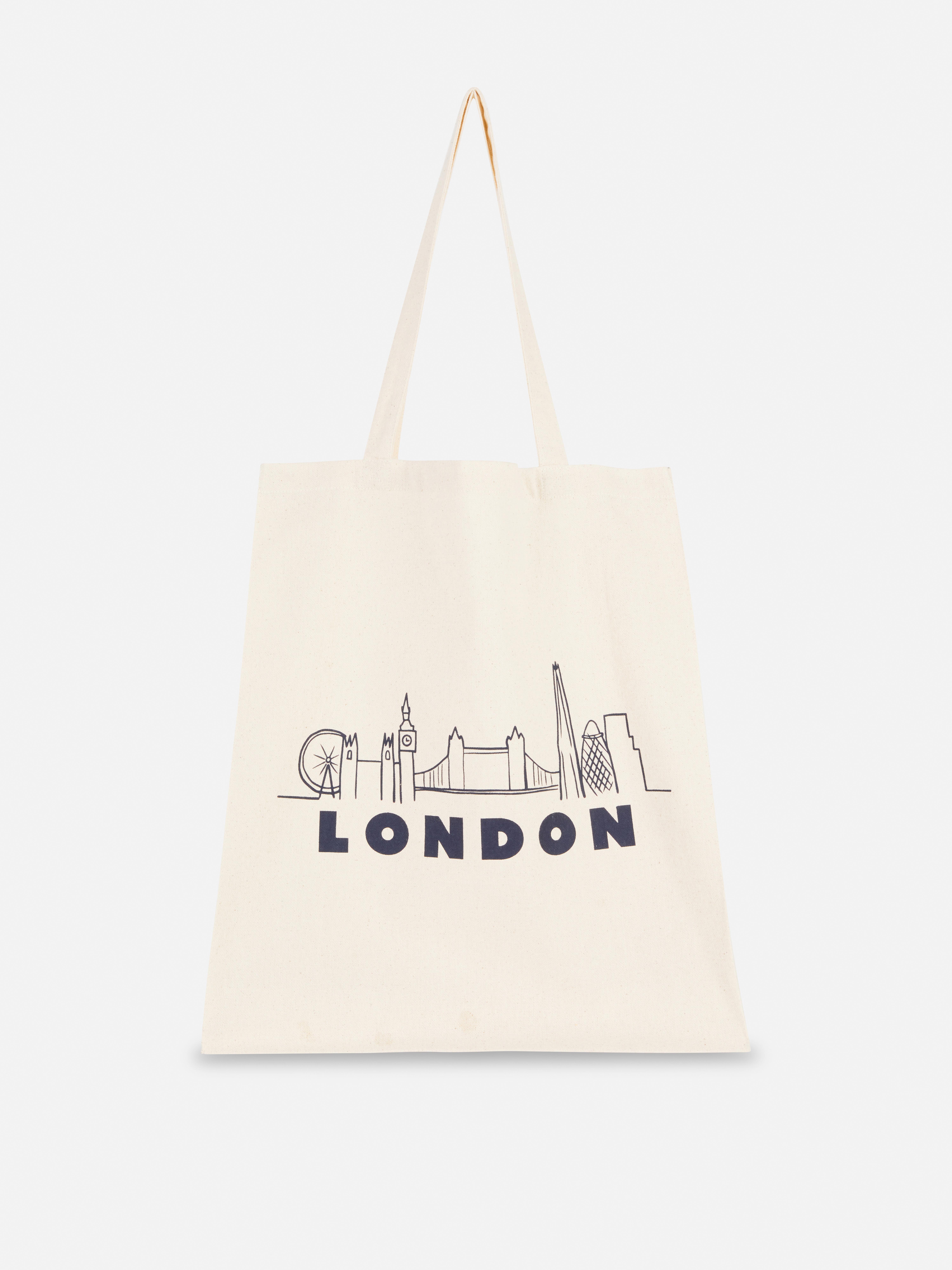 Cotton City Graphic Tote Bag Natural