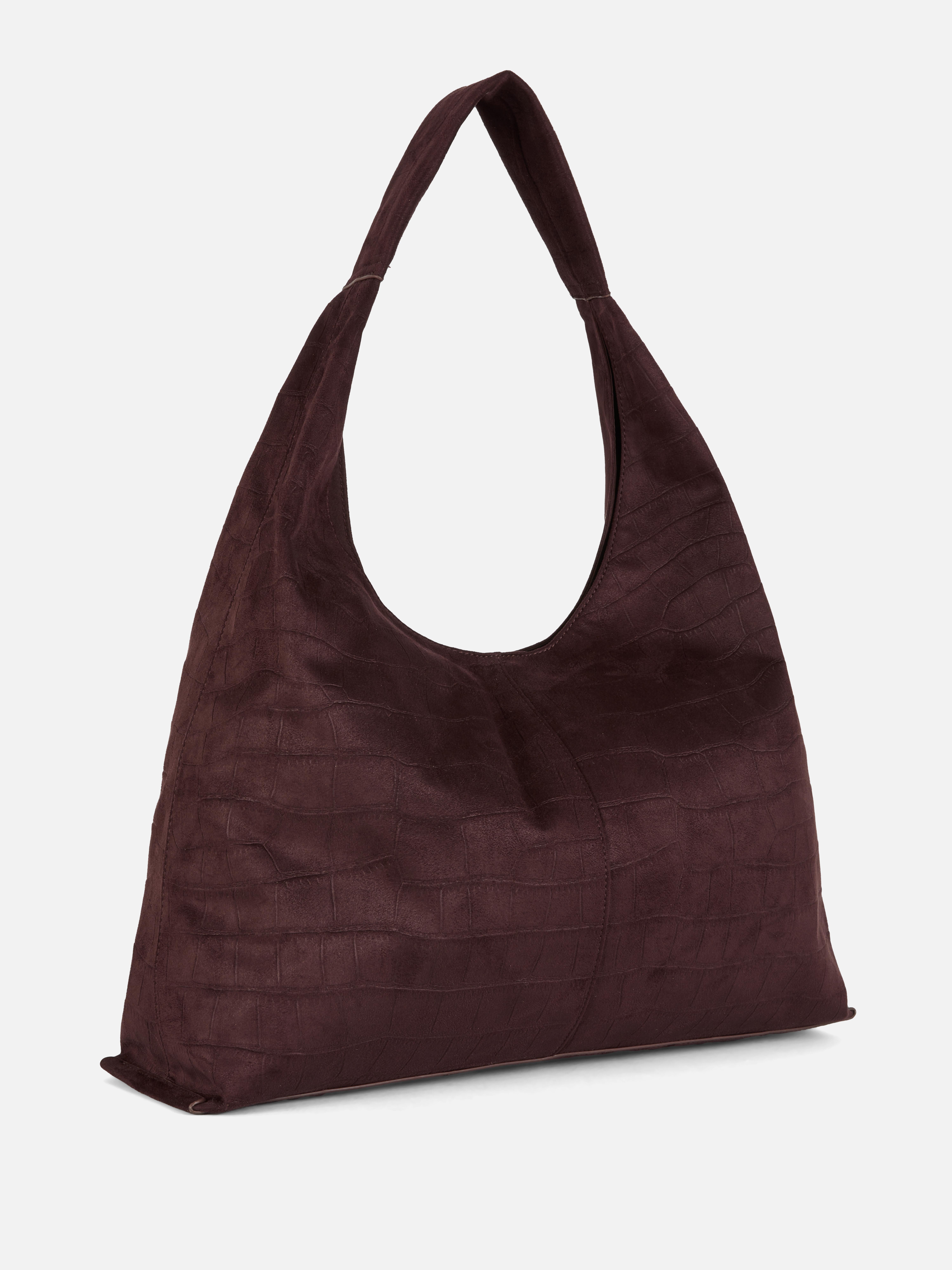 Faux Croc Shopper Bag
