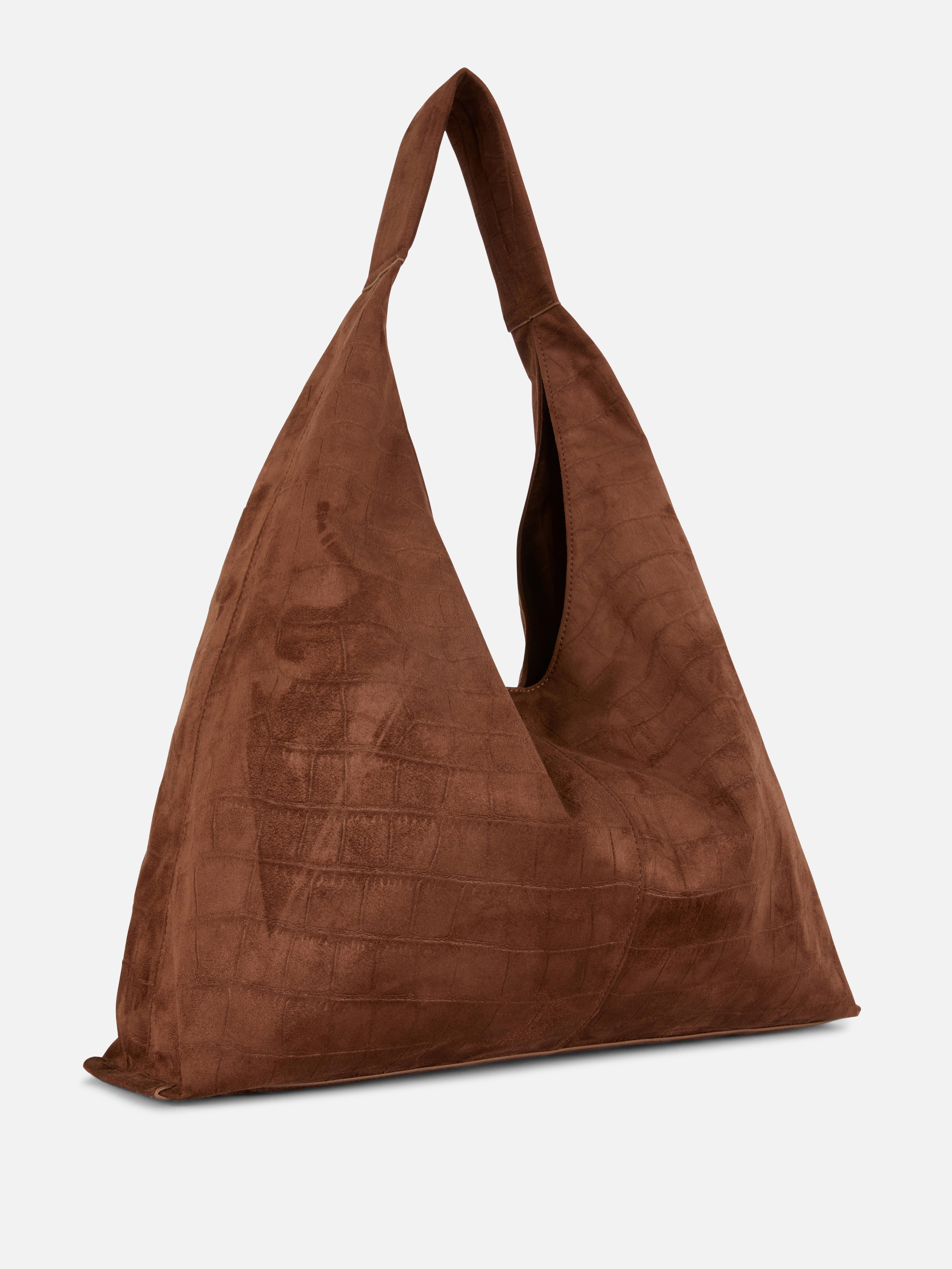 Faux Croc Shopper Bag