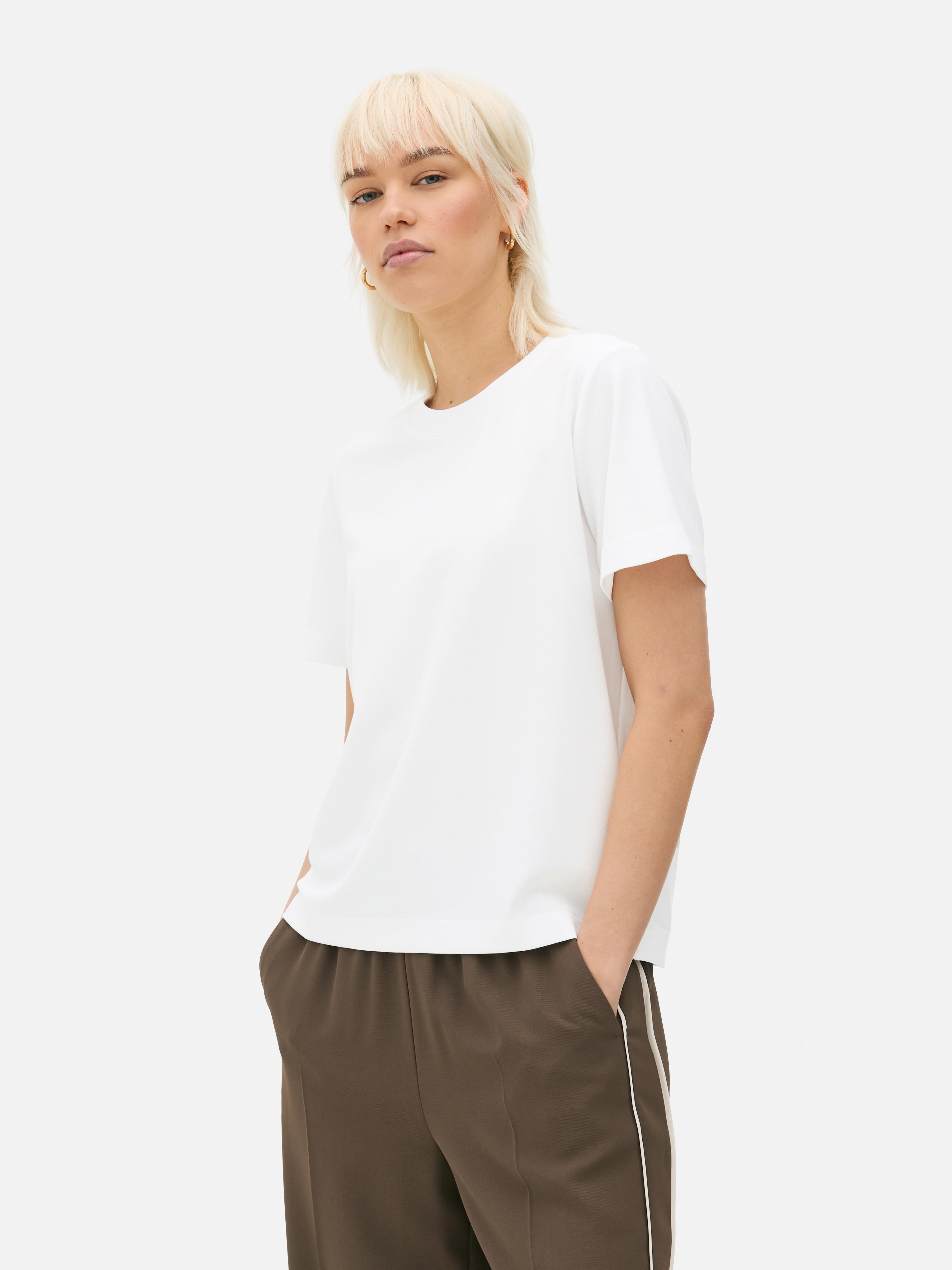 Basic T-shirt met ronde hals