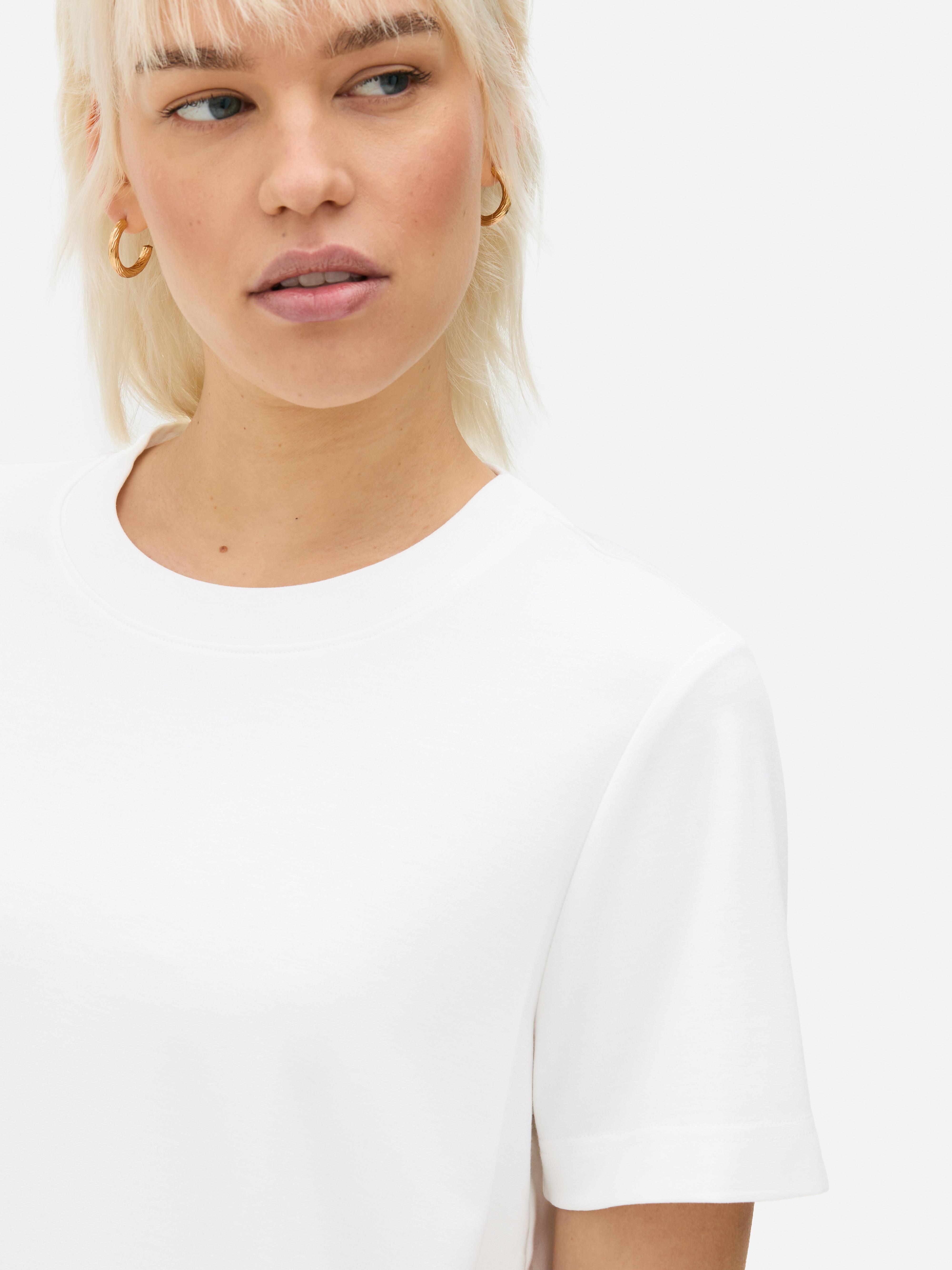 Basic T-shirt met ronde hals