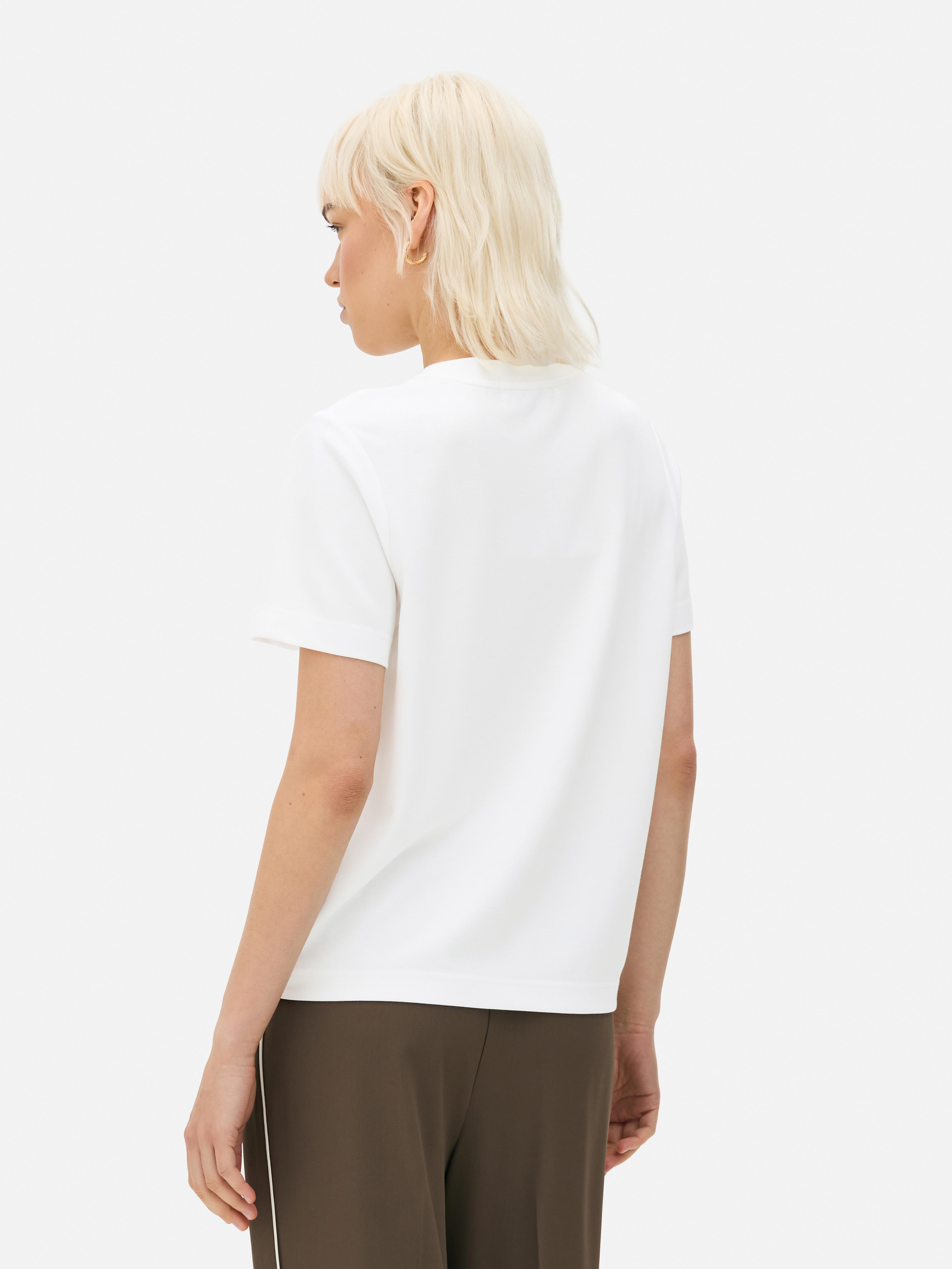 Basic T-shirt met ronde hals
