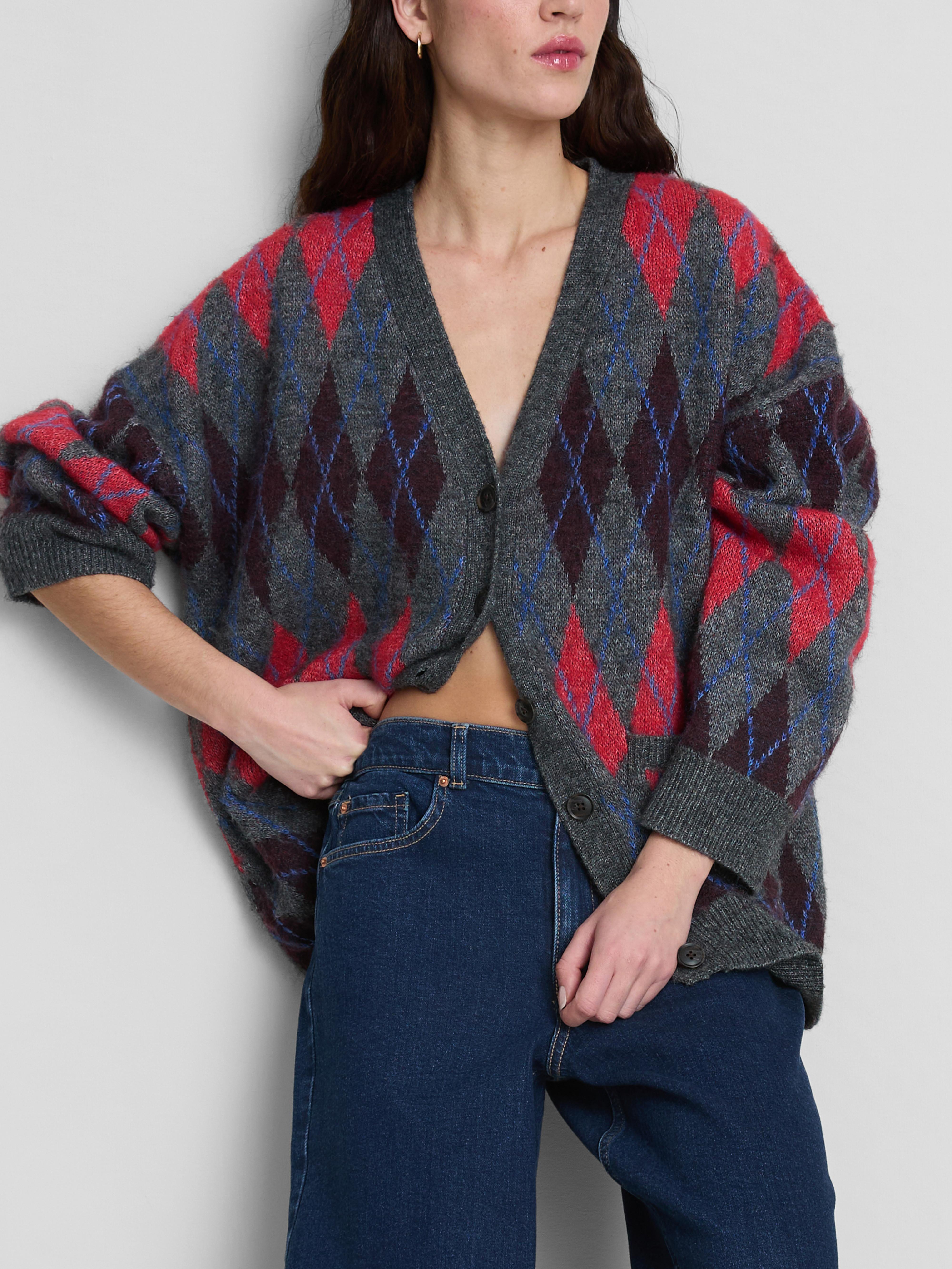 Denim-Jeans mit hohem Bund und konischer Form