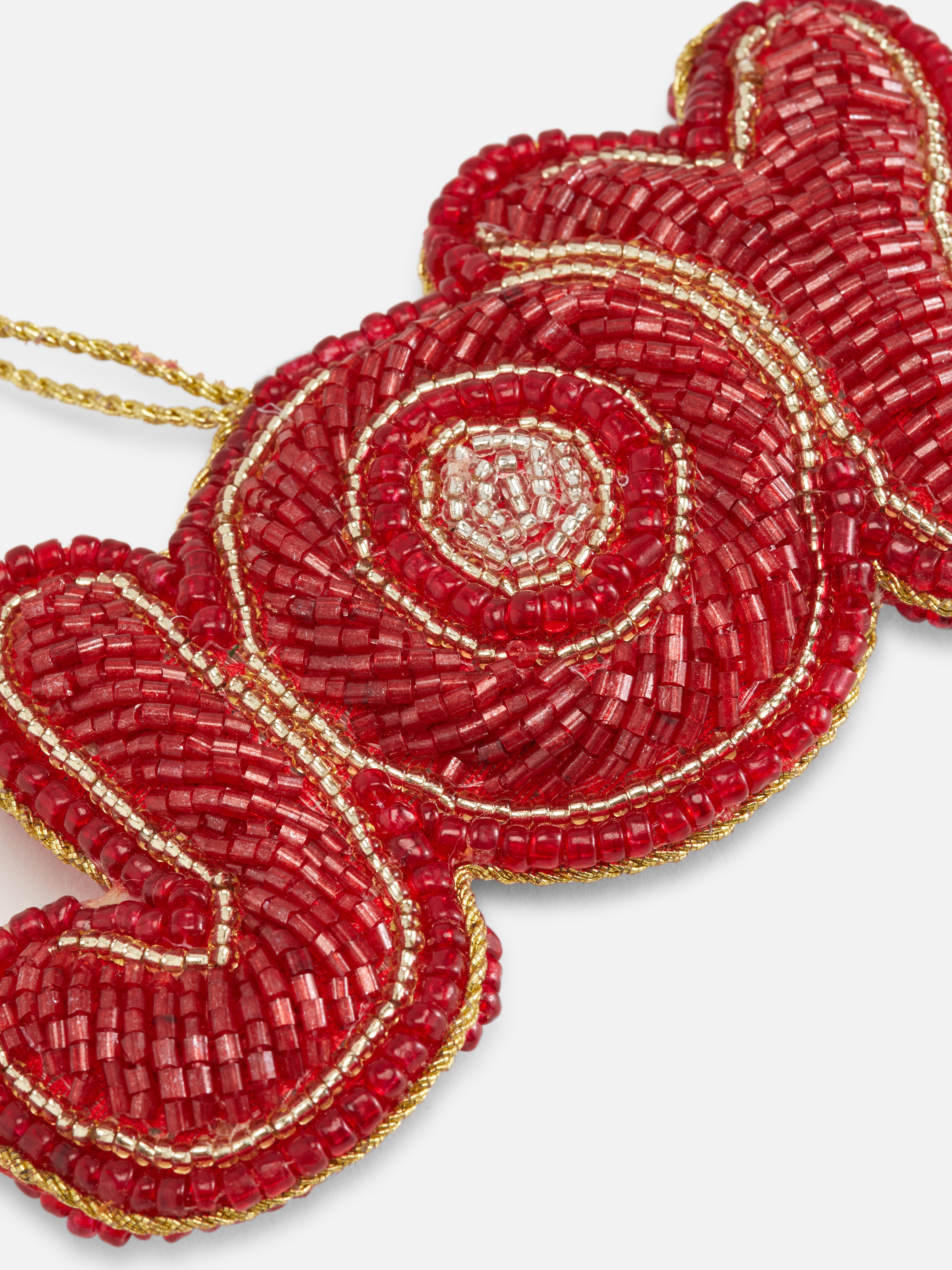 Beaded Hanging Christmas Decoration