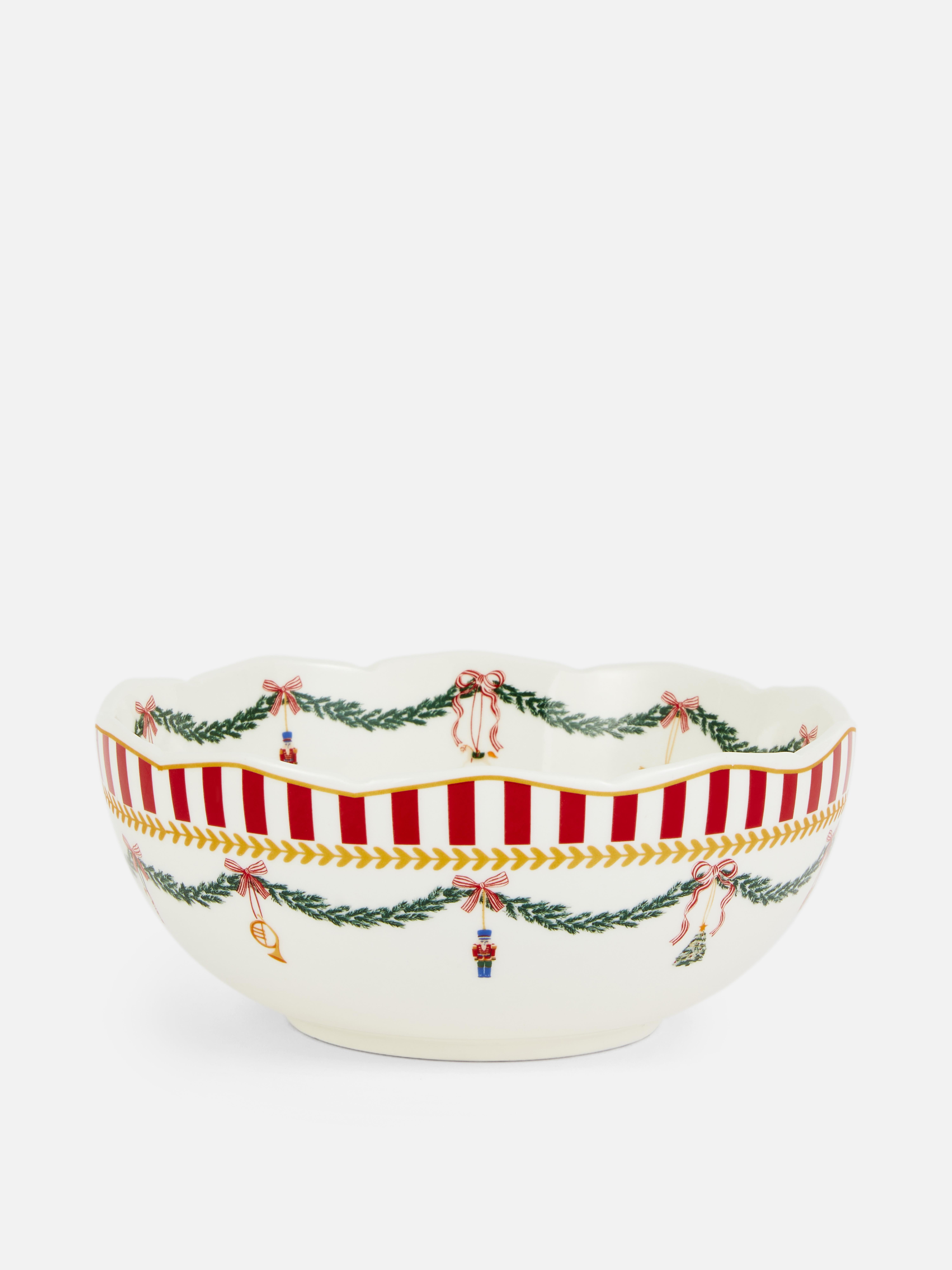 Traditional Christmas Cereal Bowl