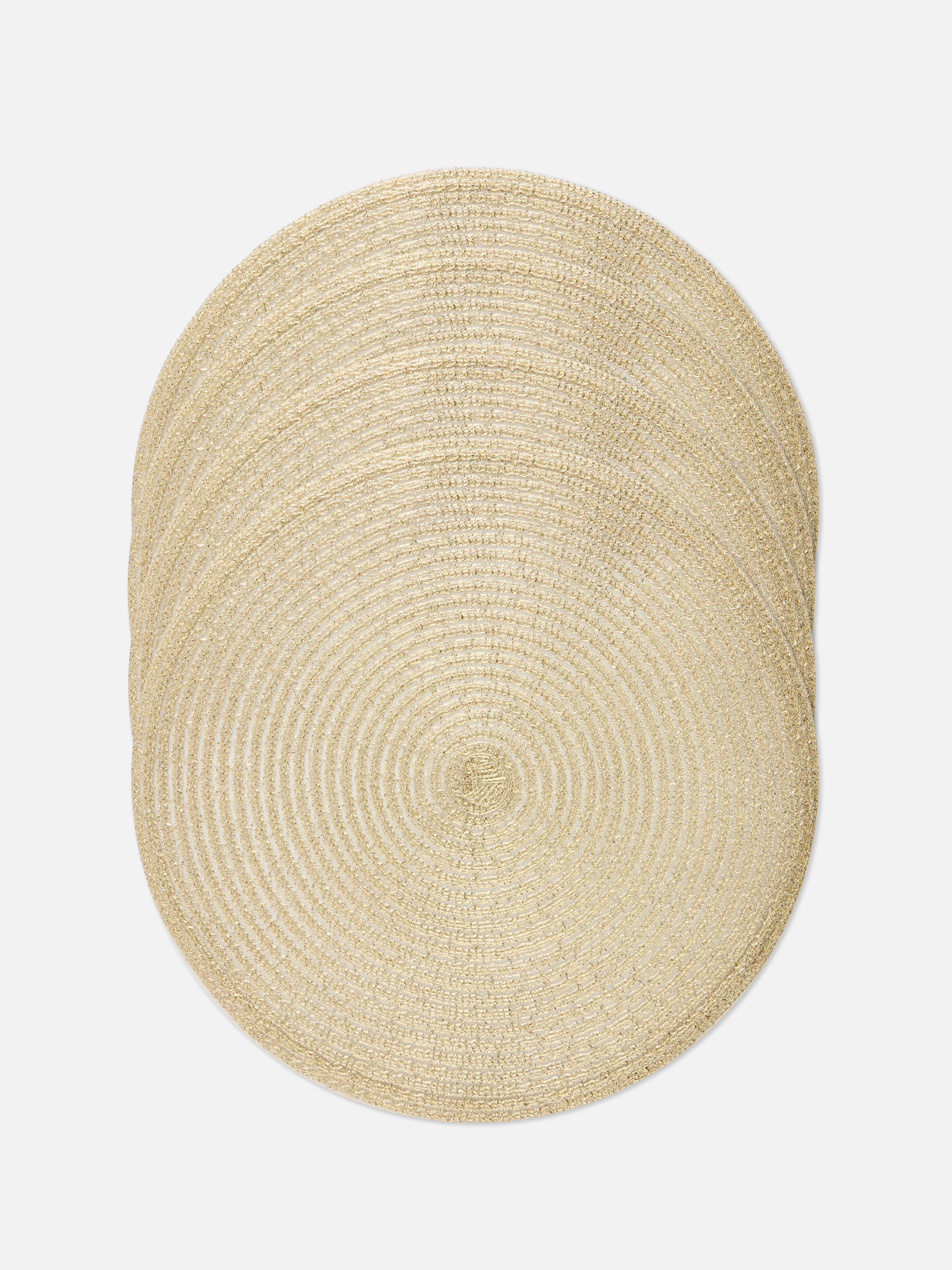 4pk Metallic Finish Placemats