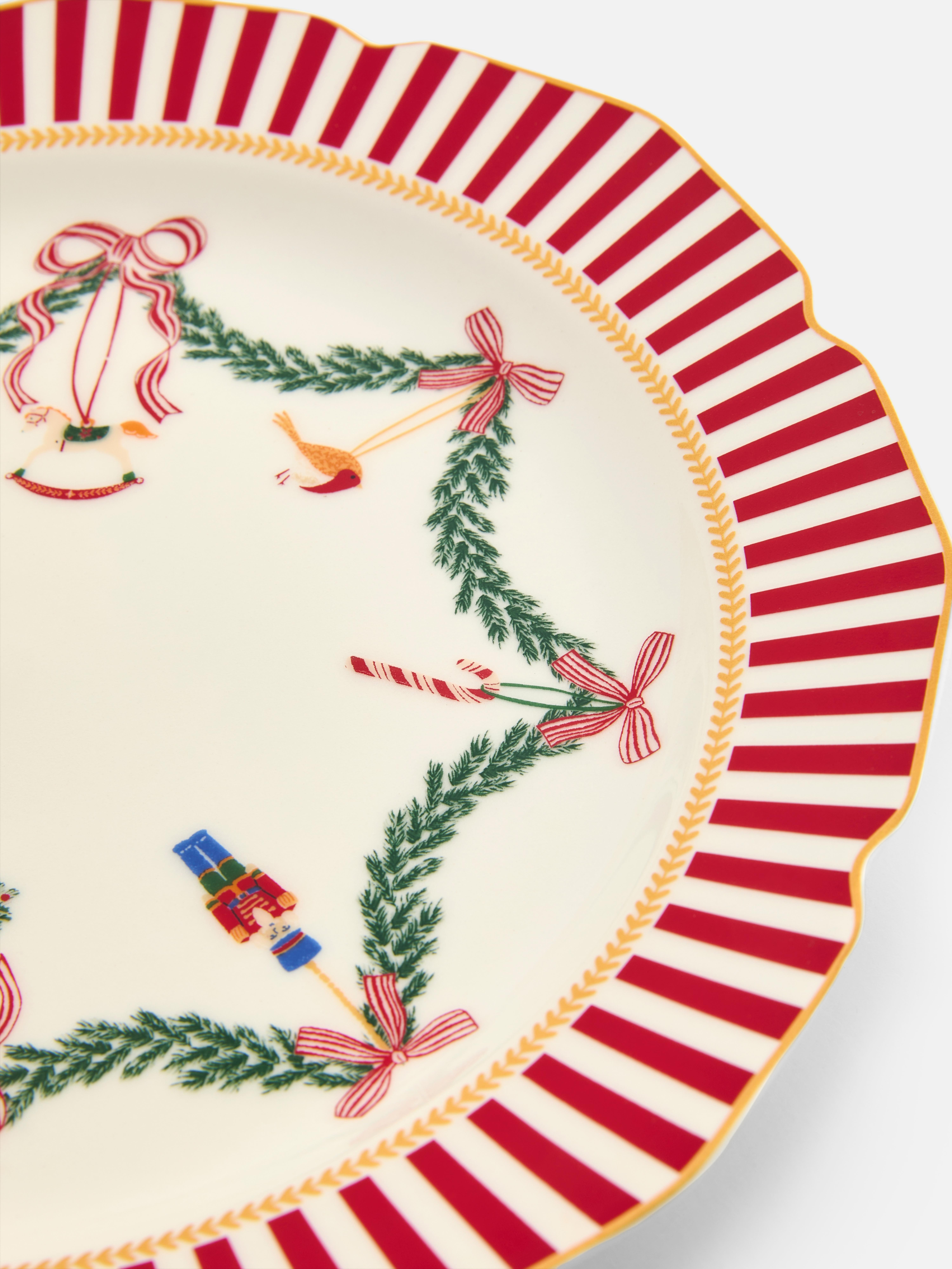 Christmas Scalloped Edge Side Plate
