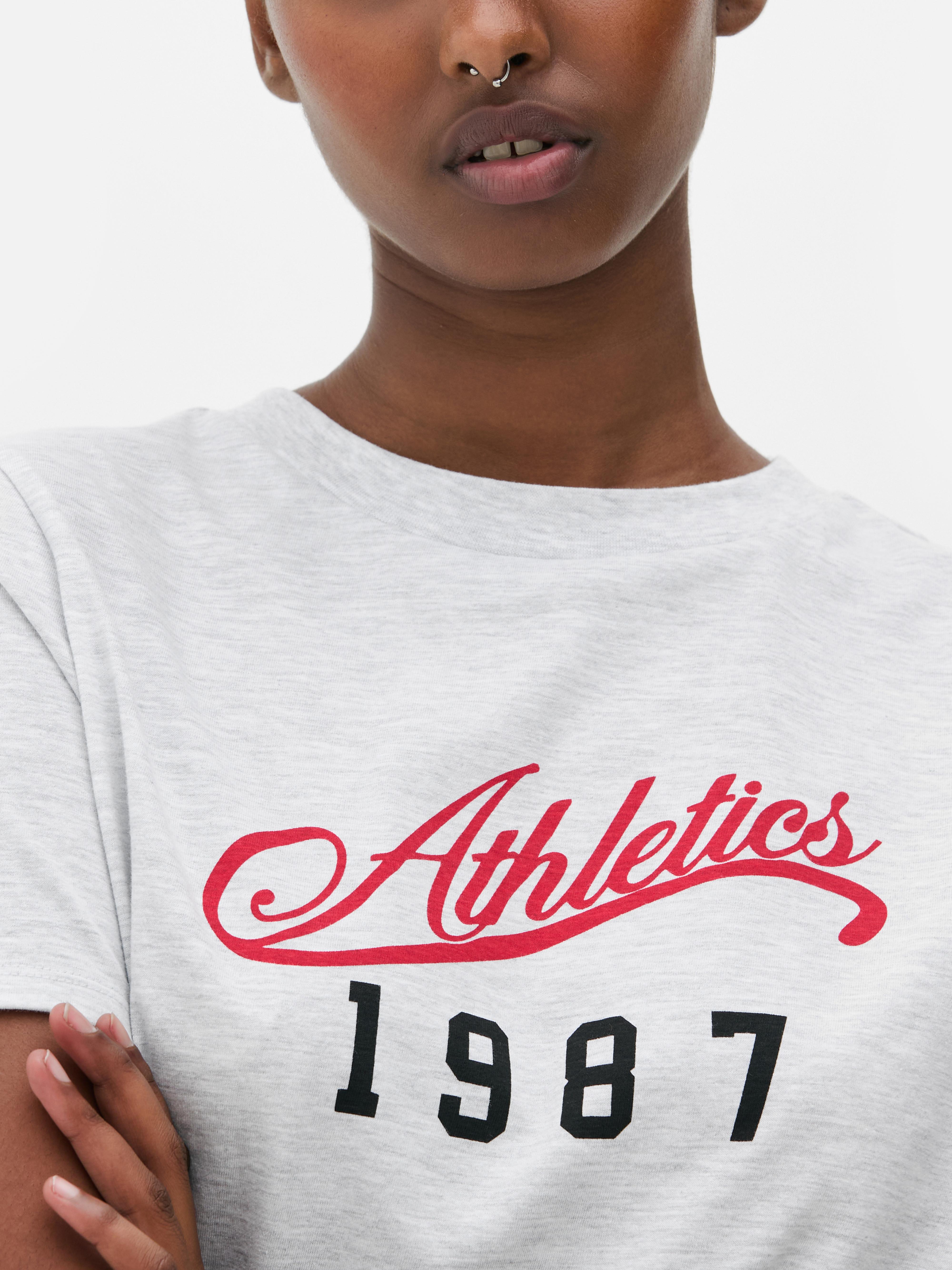 Katoenen T-shirt met korte mouwen en print