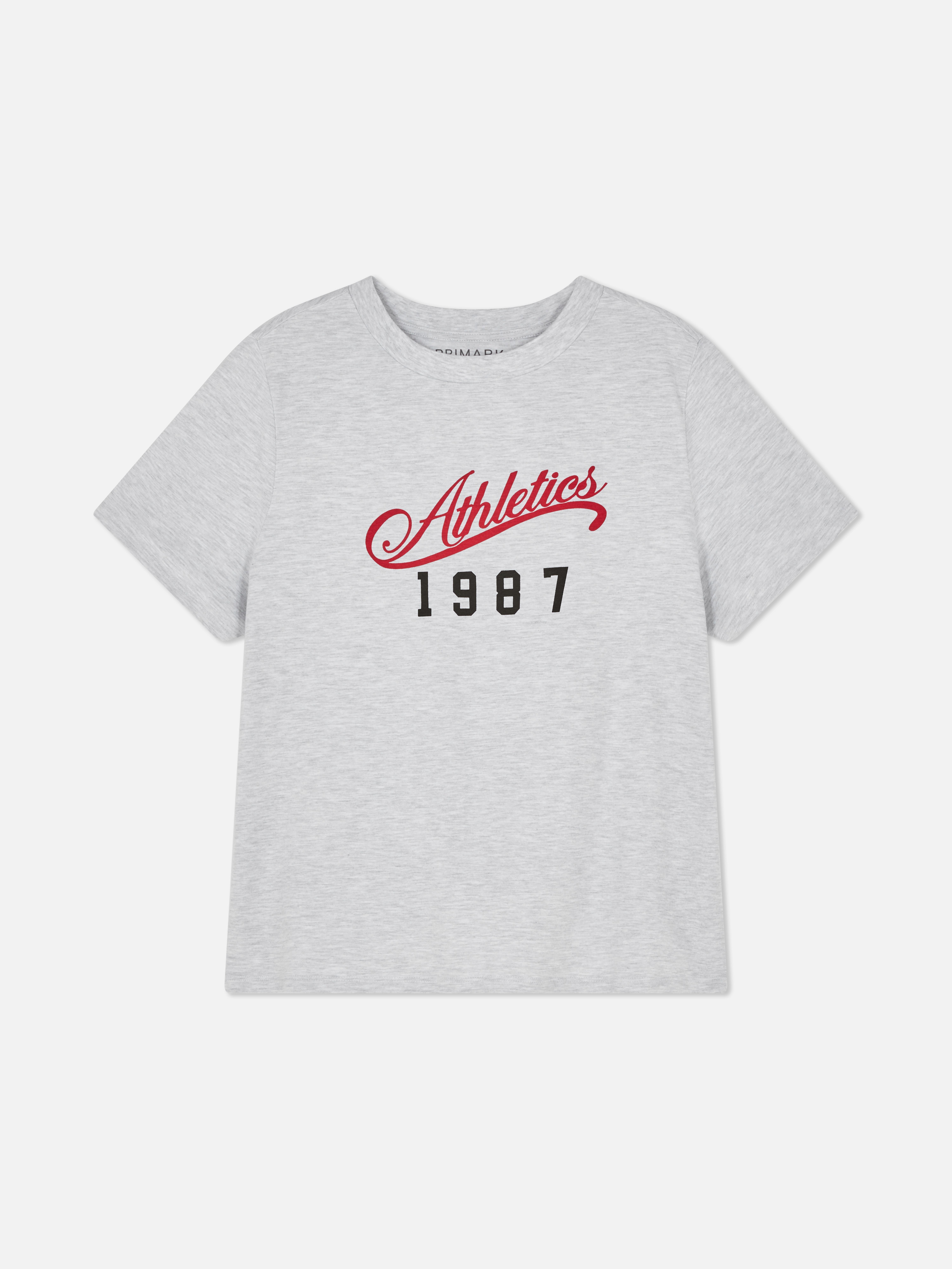 Katoenen T-shirt met korte mouwen en print