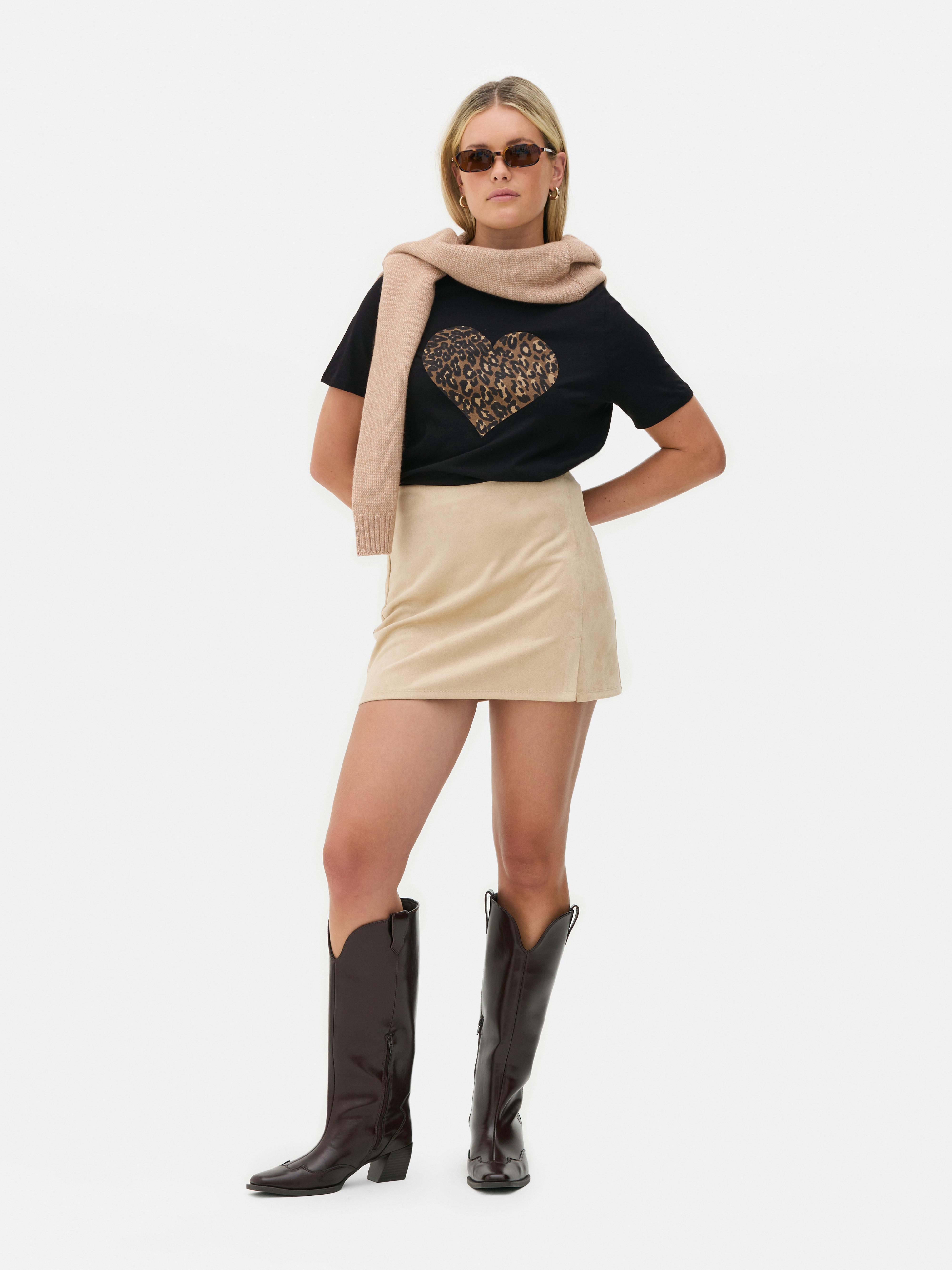 Katoenen T-shirt met korte mouwen en print