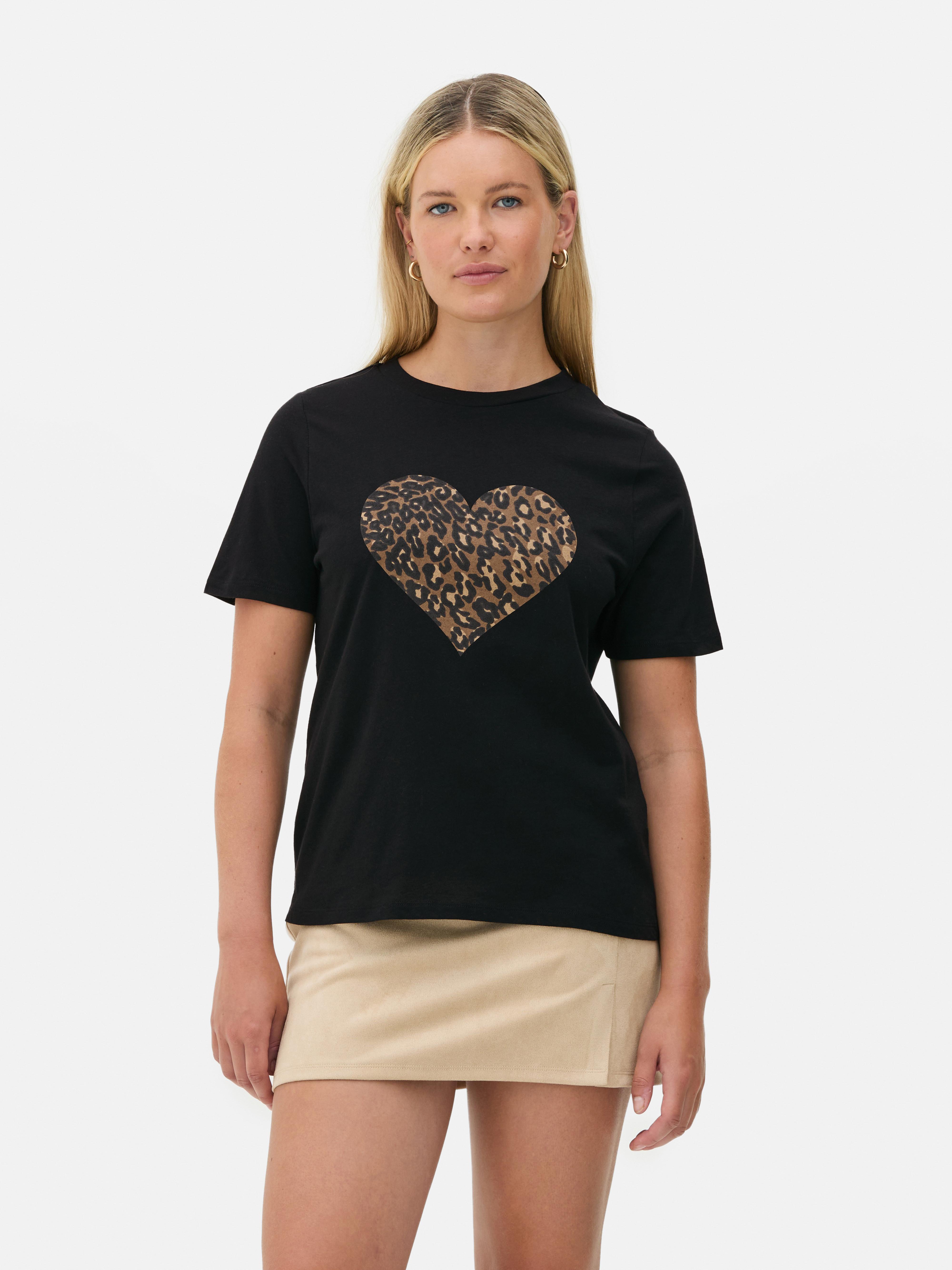 Katoenen T-shirt met korte mouwen en print