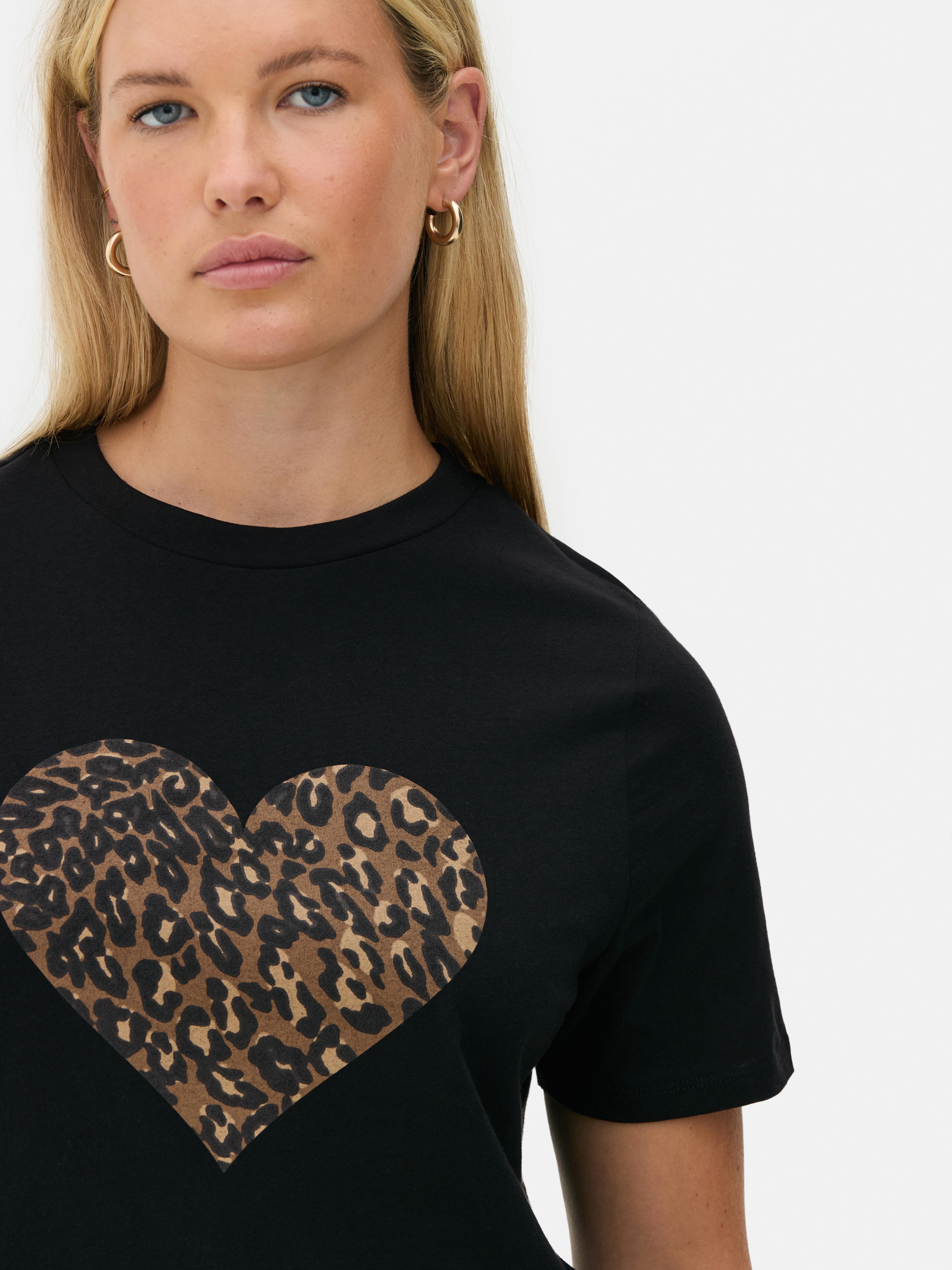 Katoenen T-shirt met korte mouwen en print