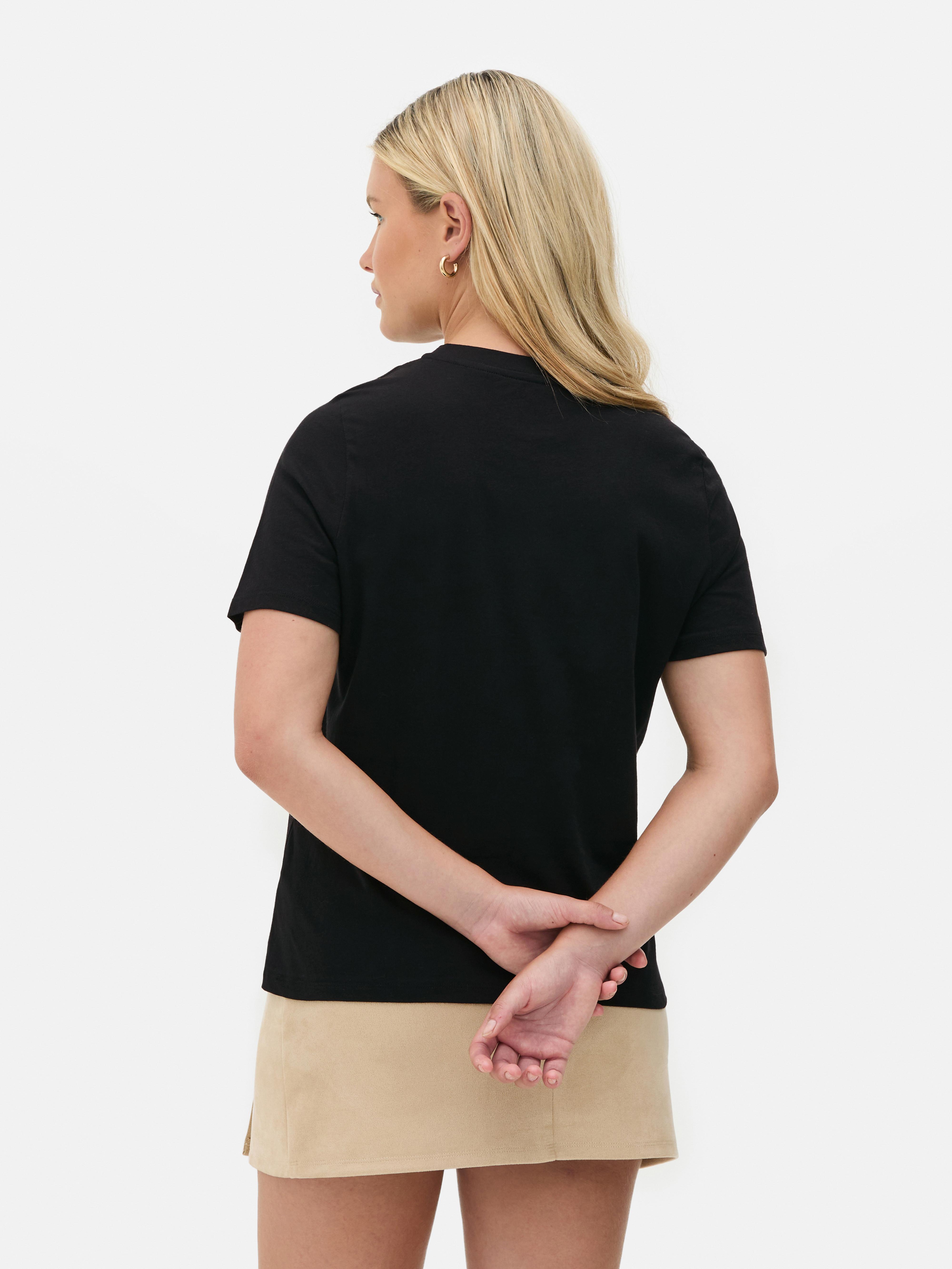 Katoenen T-shirt met korte mouwen en print
