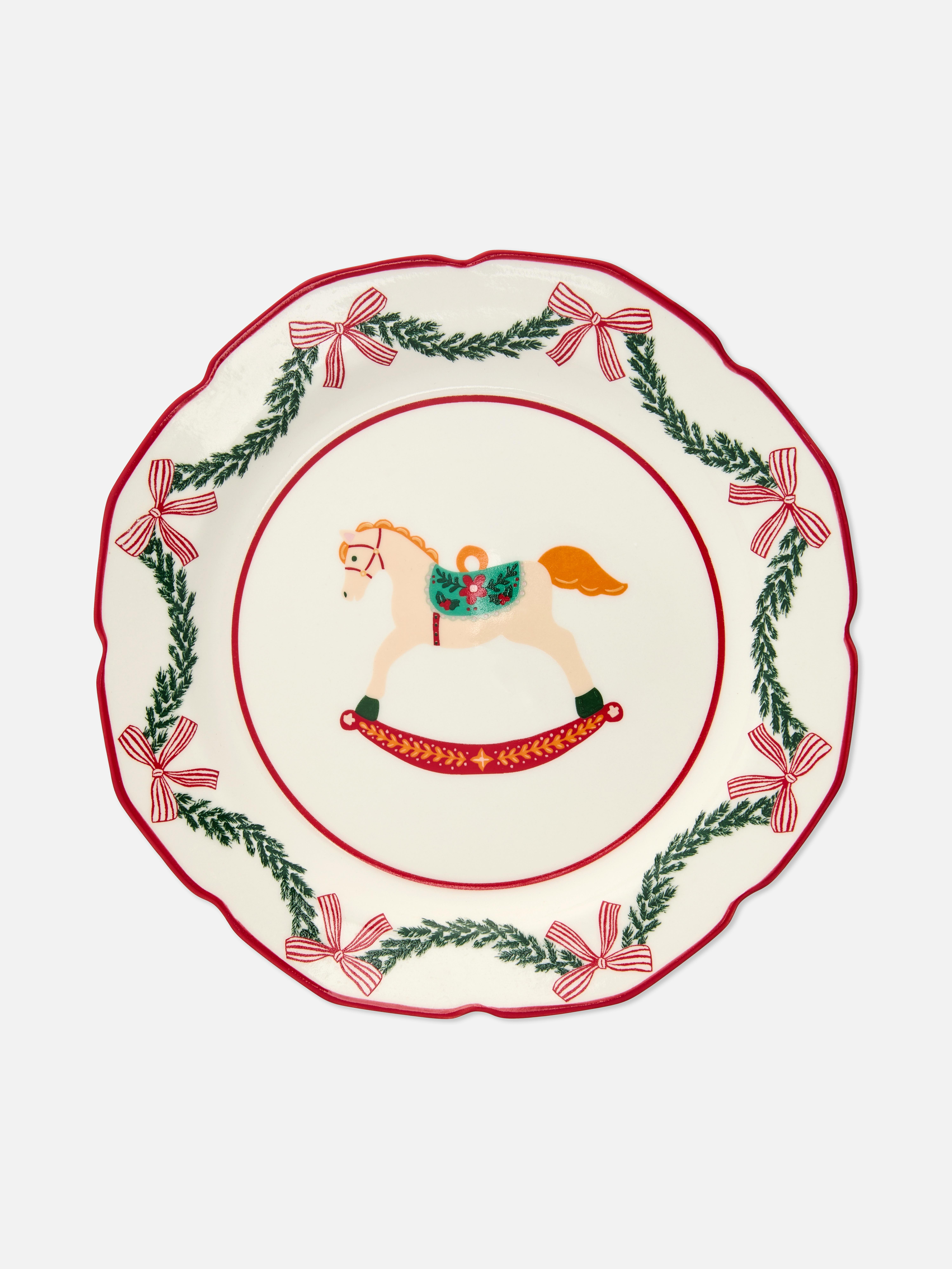 Christmas Rocking Horse Side Plate