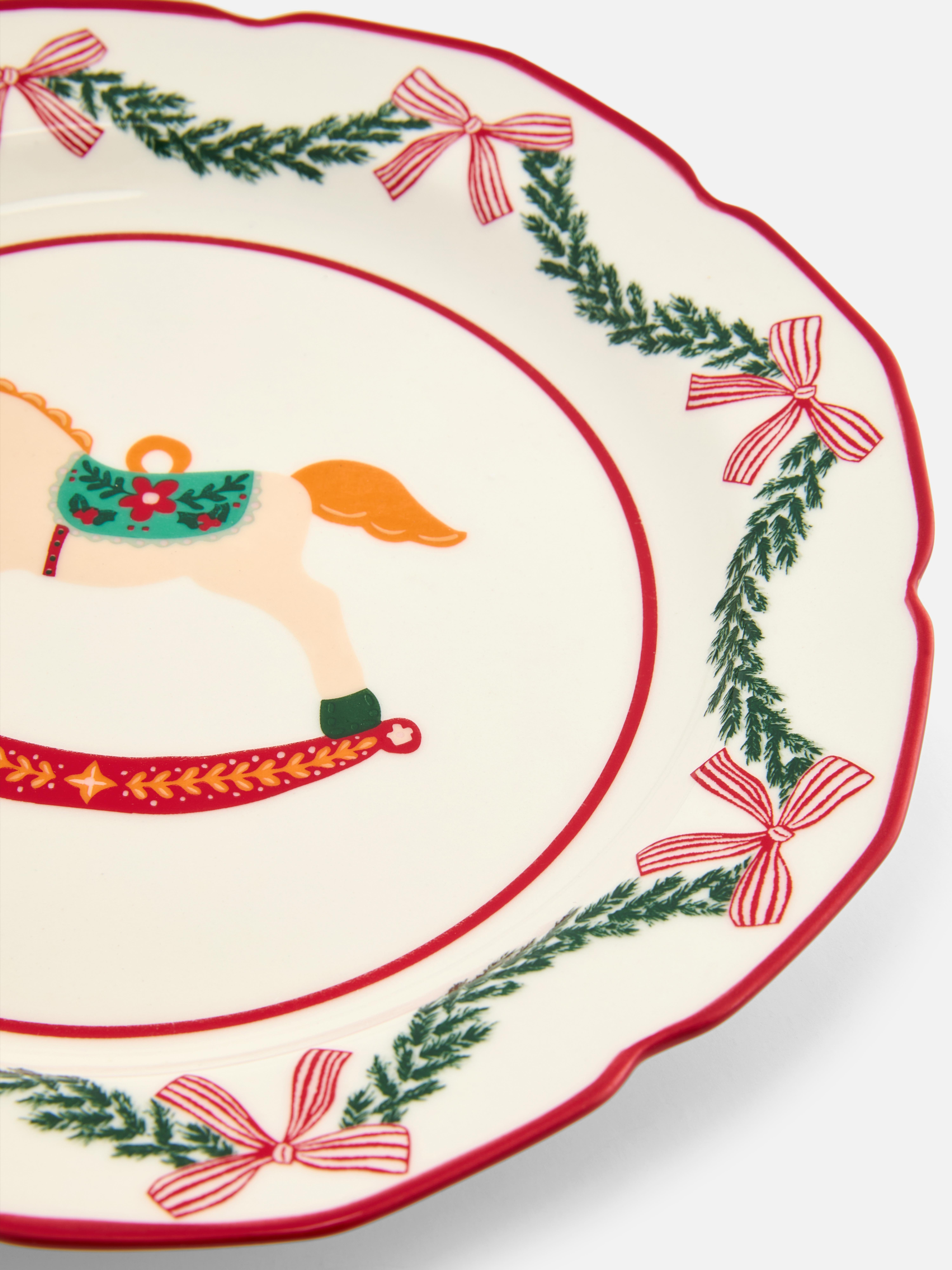 Christmas Rocking Horse Side Plate