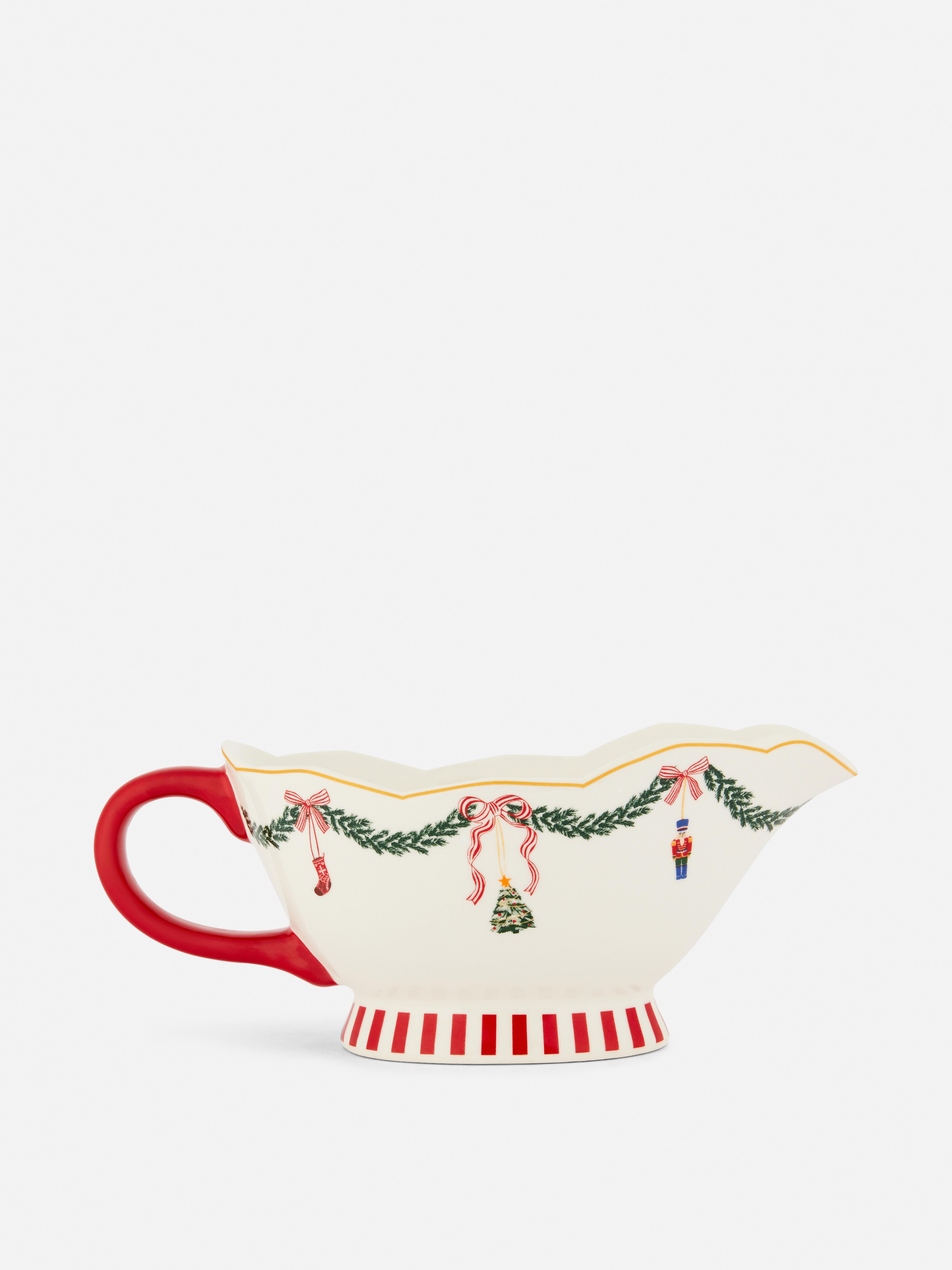 Ceramic Chriatmas Gravy Boat