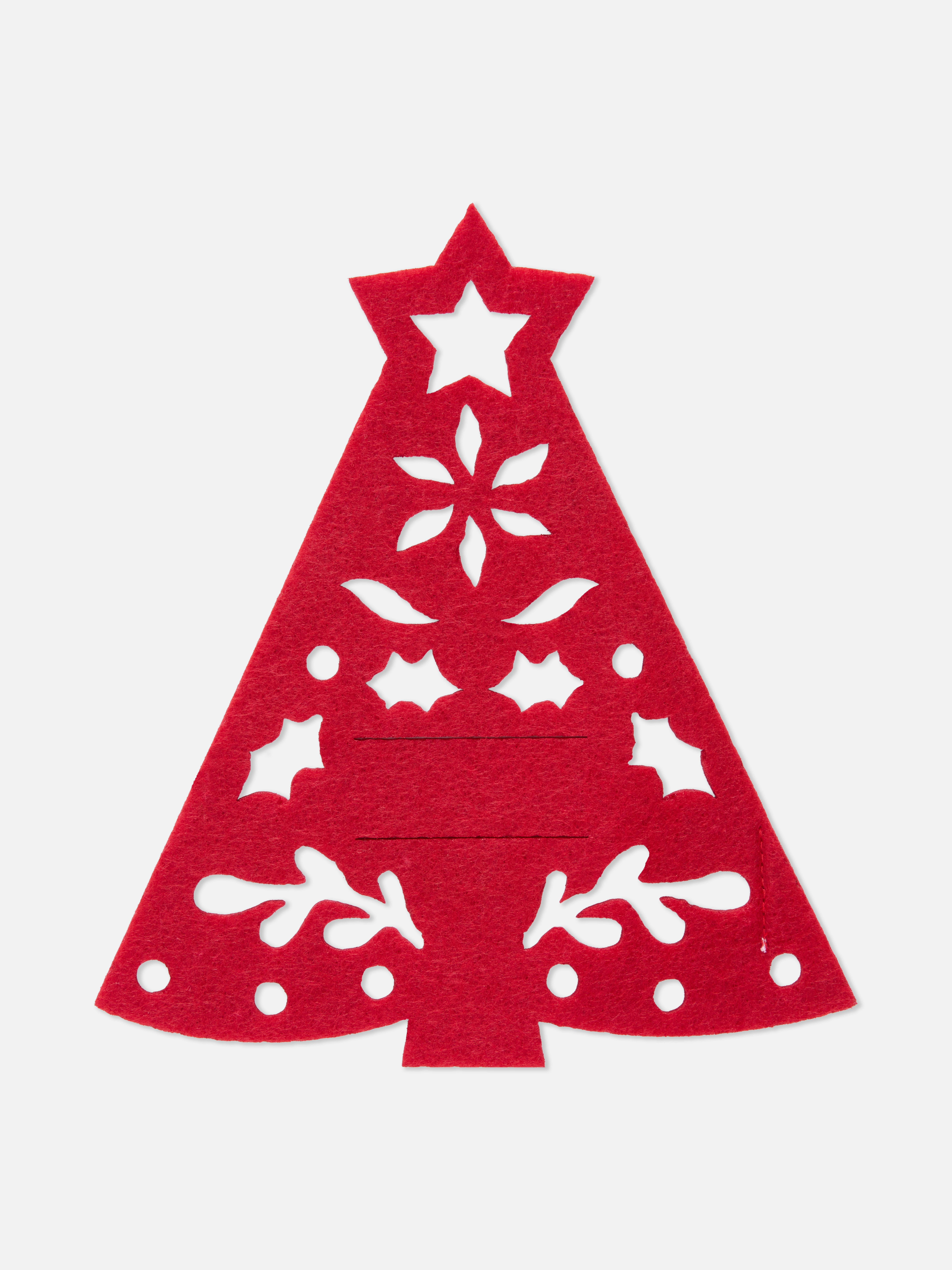 Felt Christmas Tree Cutlery Holder