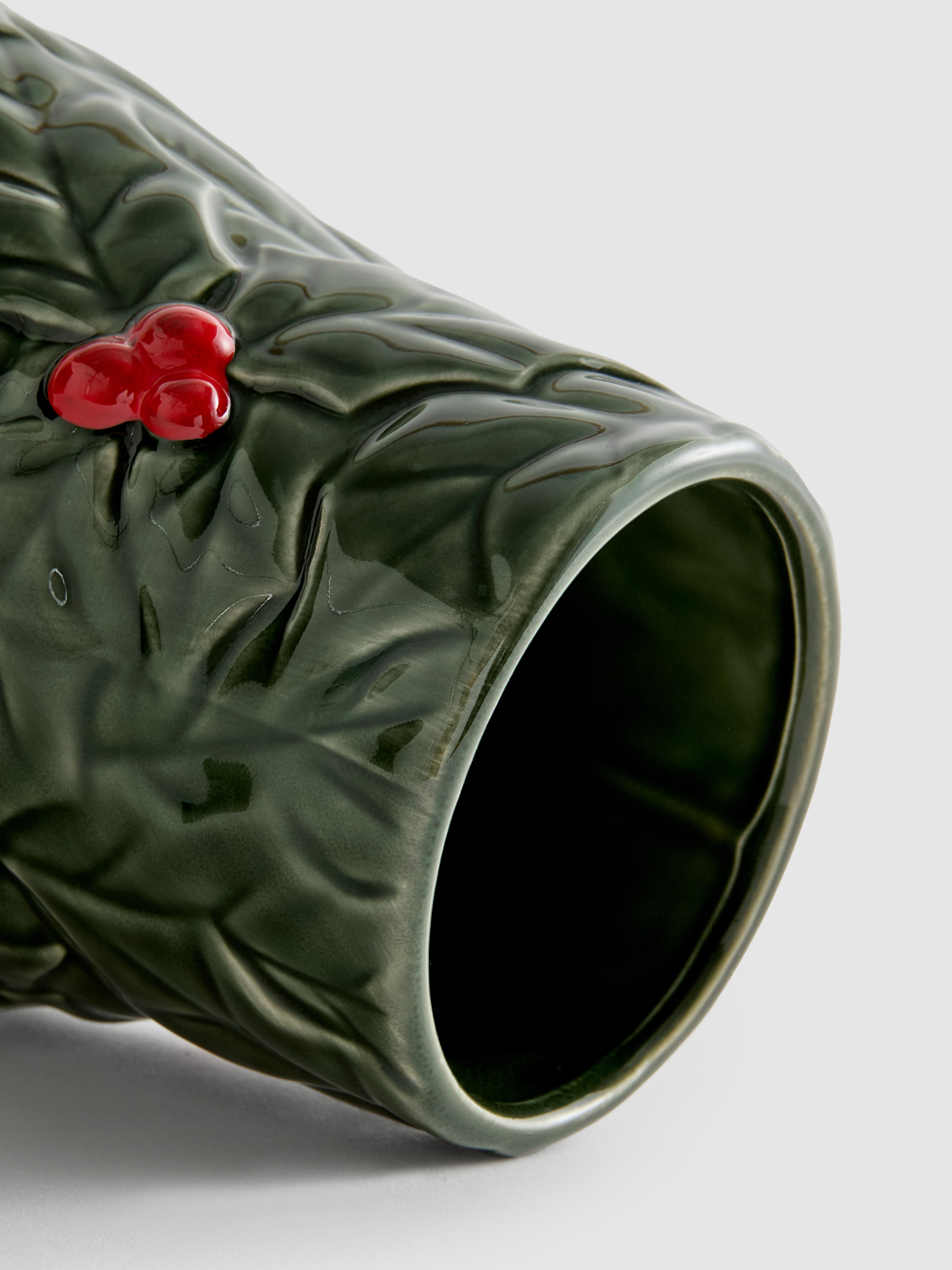 Christmas Holly Vase