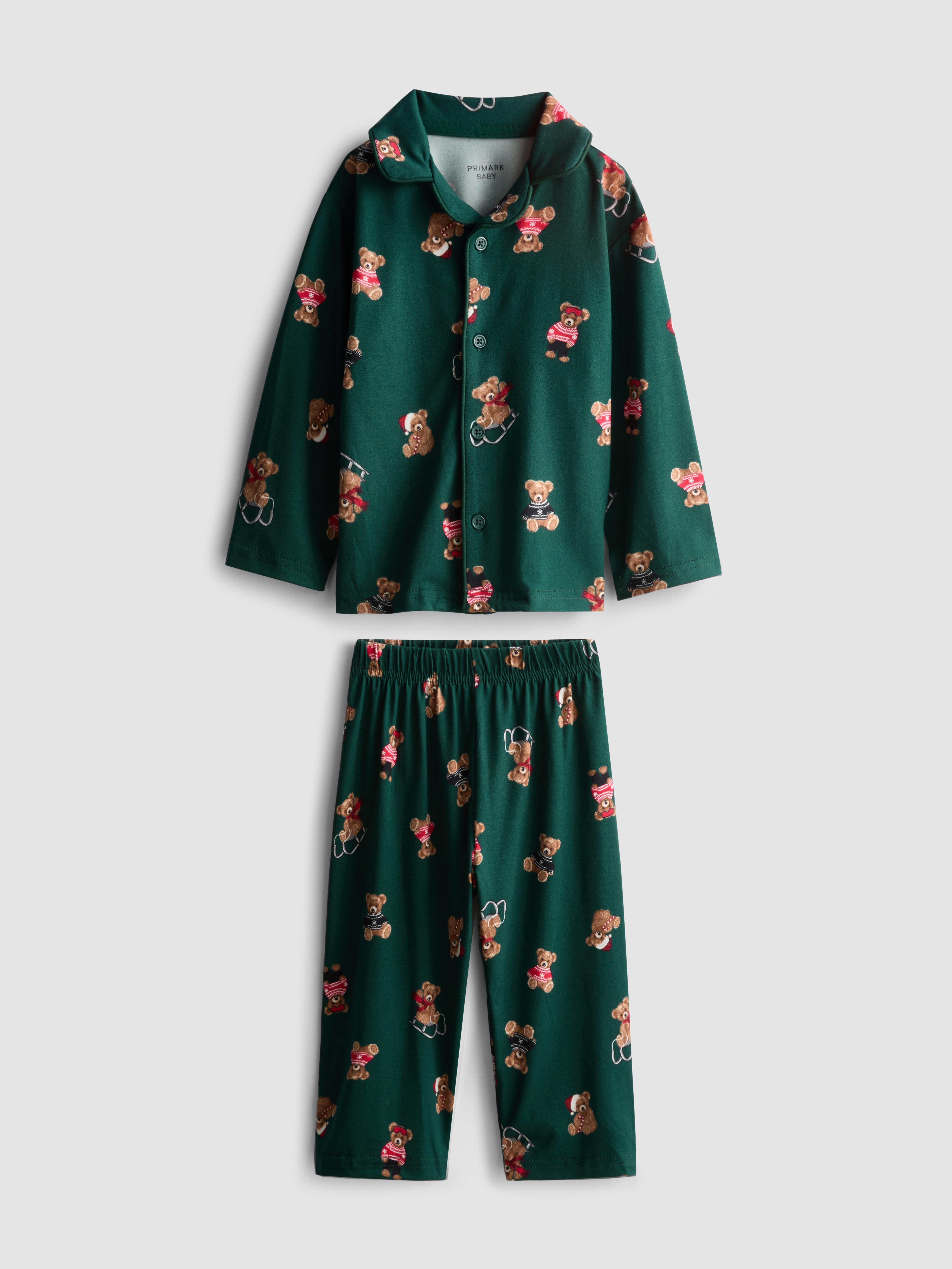 0-36mths | Baby’s Green Bear Family Christmas Pyjamas