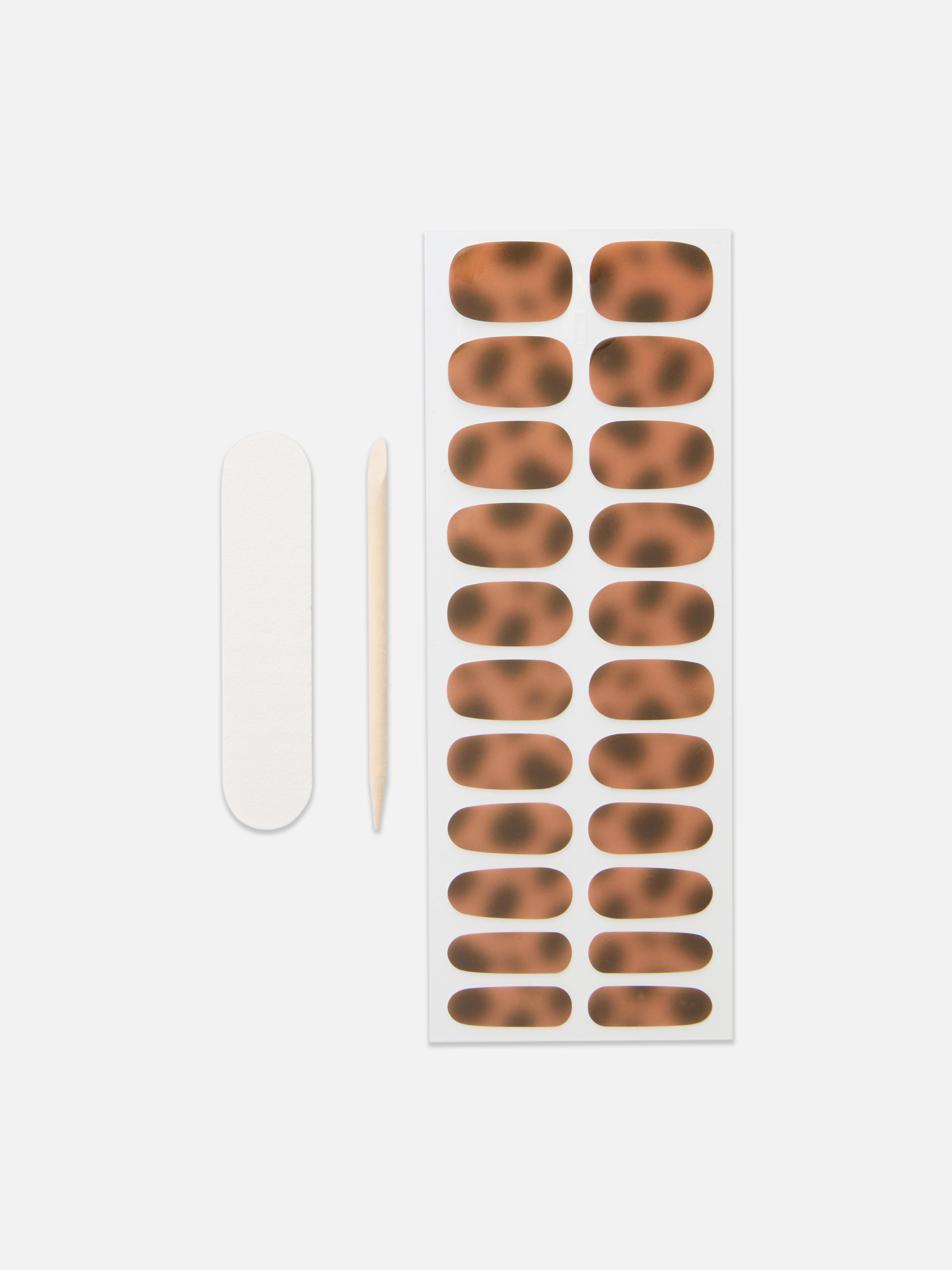 Autocollants gel pour ongles à motif animalier PS...