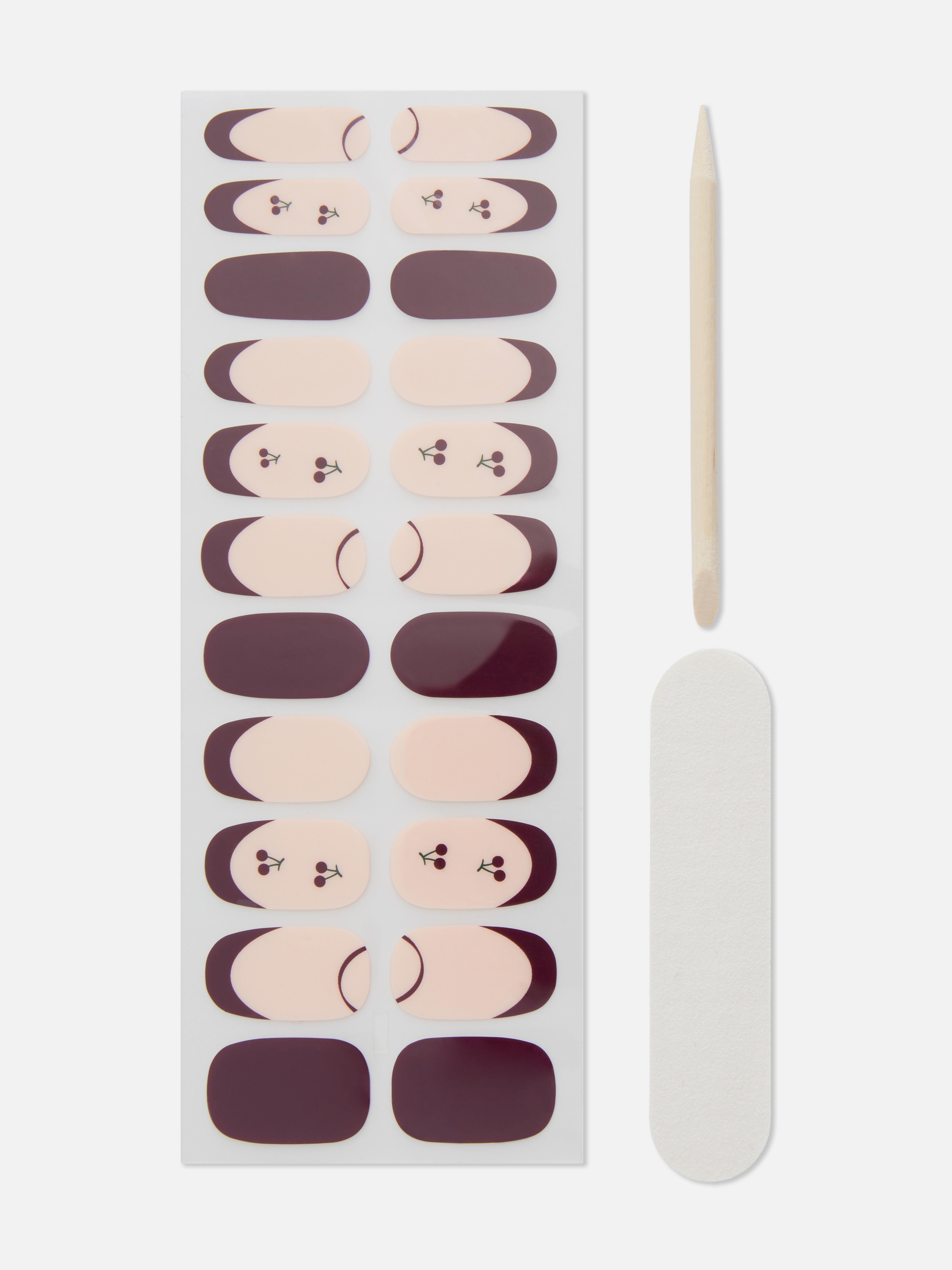 PS... Cherry Print Gel Nail Stickers